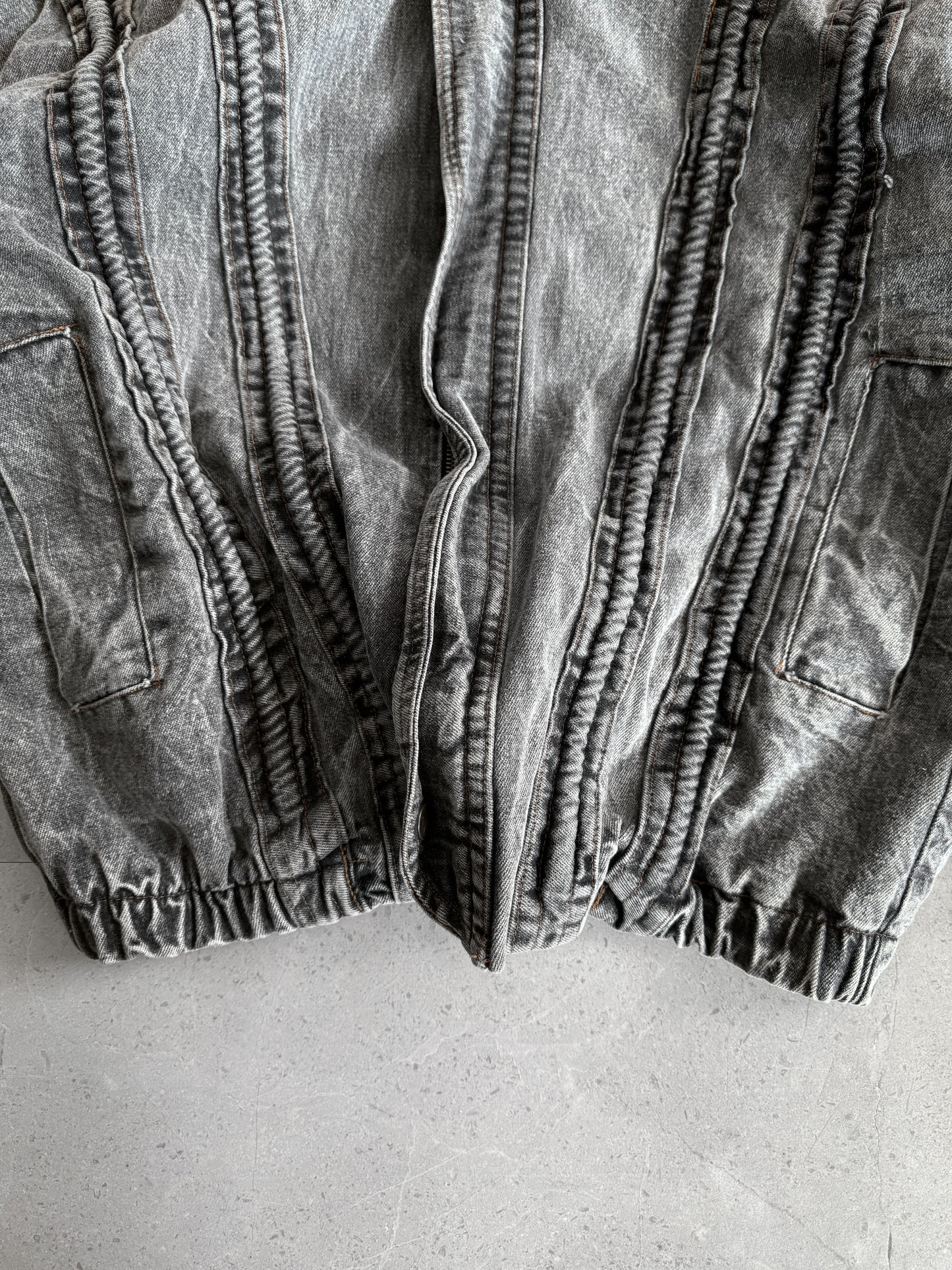 (L) Vintage Harley Davidson Washed Jacket