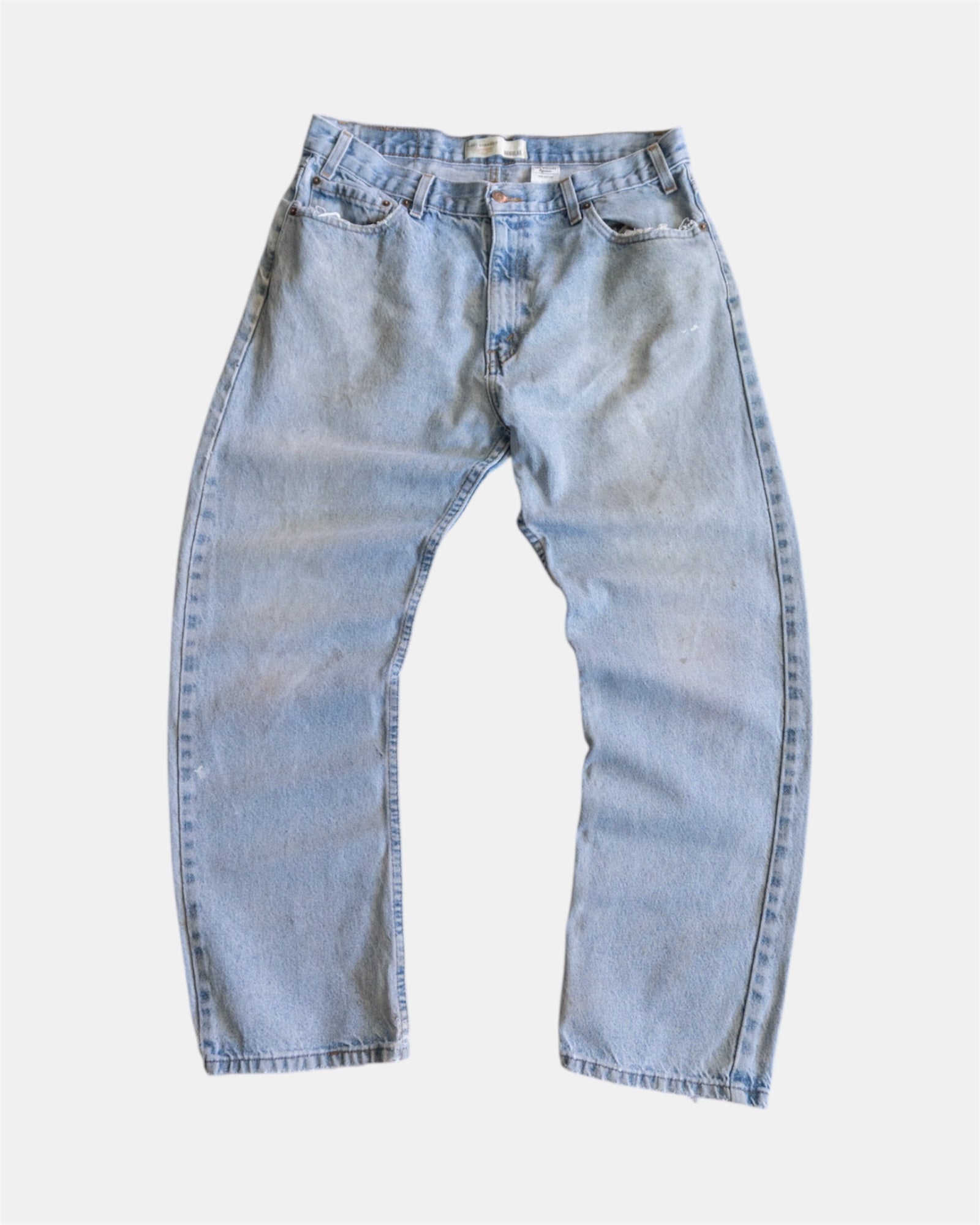 VINTAGE LEVIS STRAUSS WASHED DENIM PANTS - 36x30