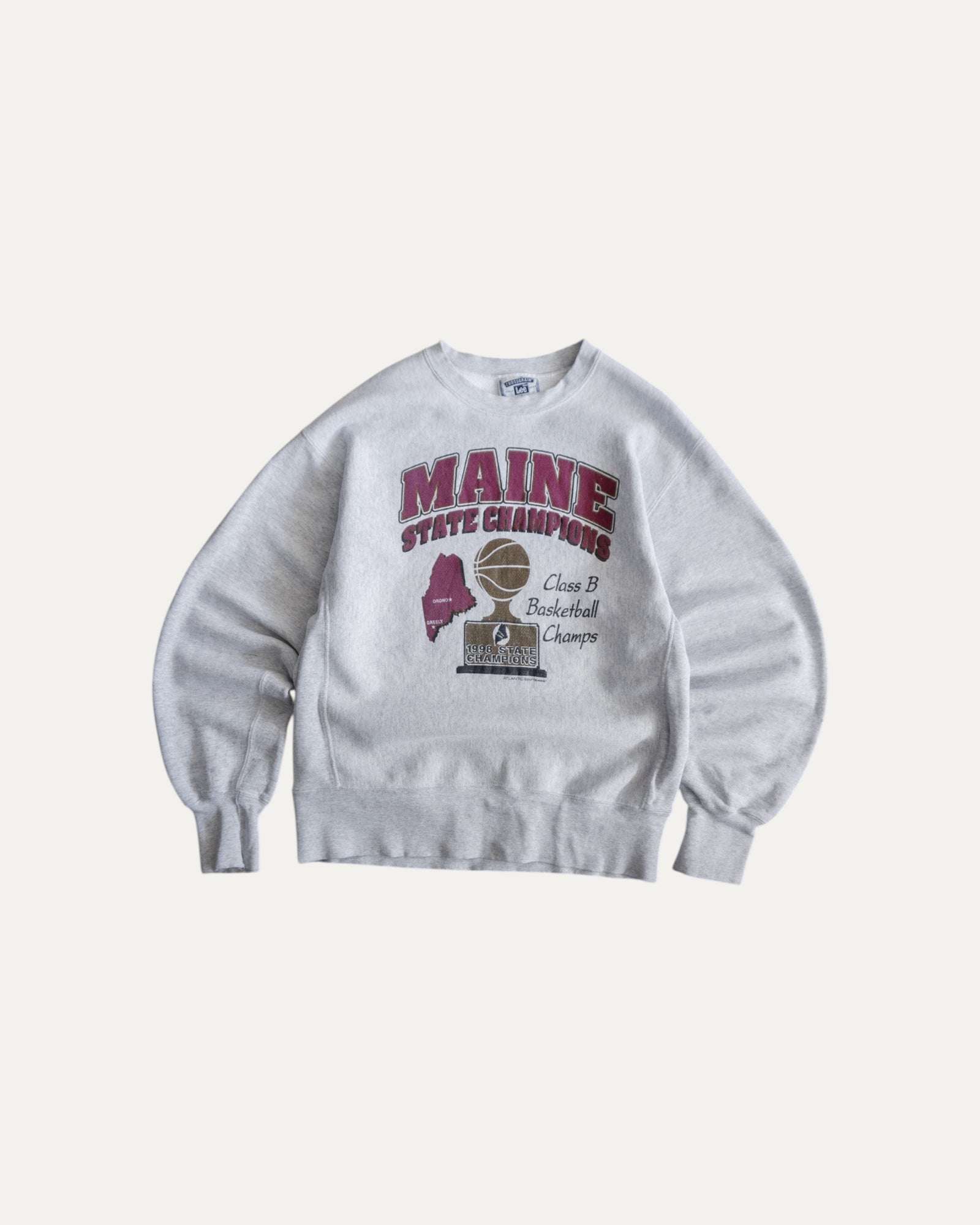 (BOXY L) 90’S VINTAGE MAINE STATE CHAMPIONS CREWNECK