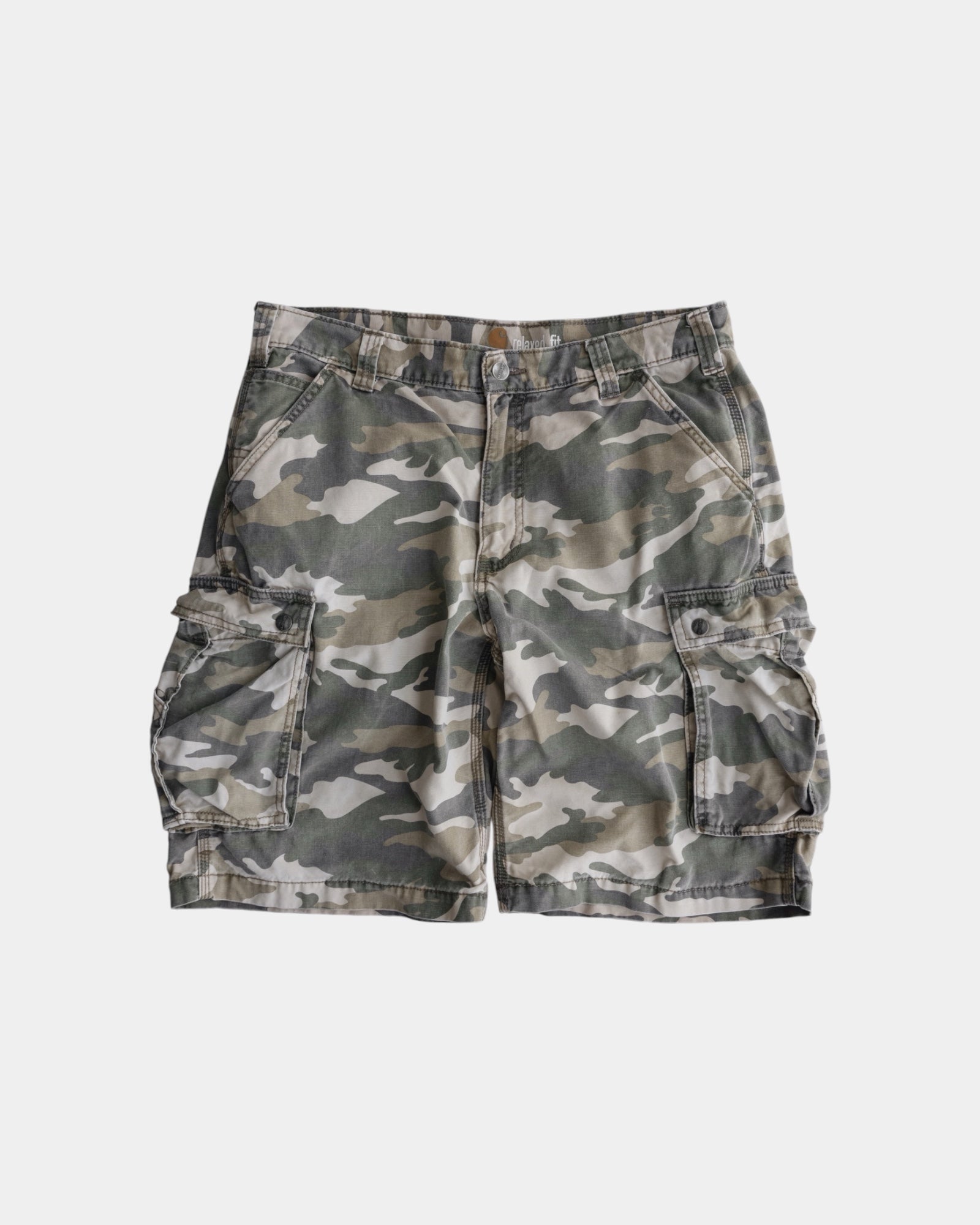 VINTAGE CARHARTT CAMO CARGO JORT - 36