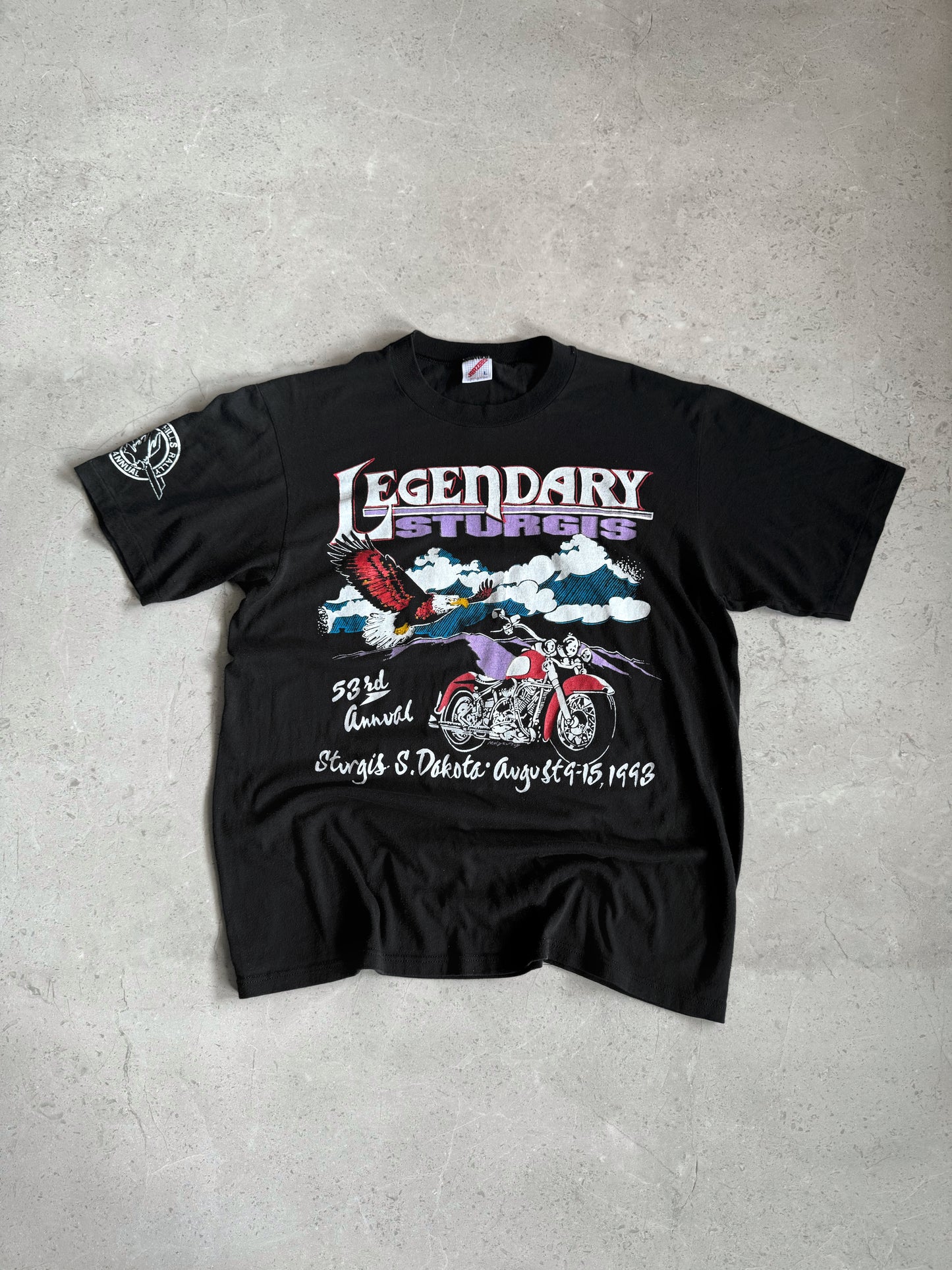 (M) 1993 Vintage Legendary Sturgis Rally Tee