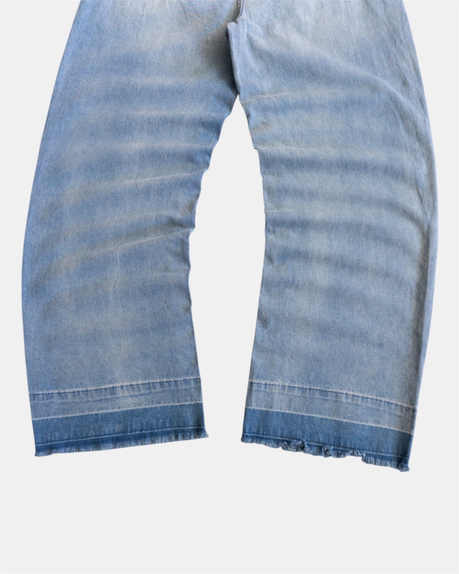 DENIM WASHED BAGGY WIDE LEG JEANS - 32x34
