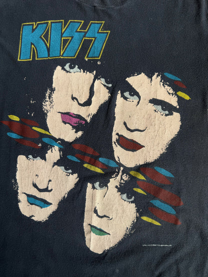 (S-M) 1980’S VINTAGE KISS “ASYLUM” TOUR TEE