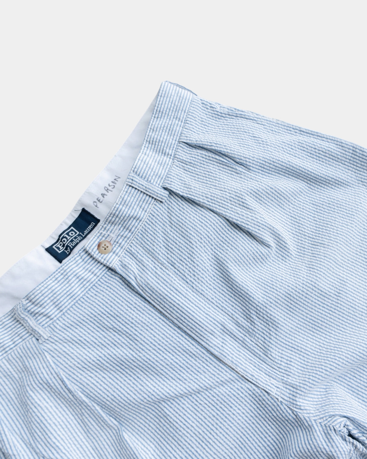 VINTAGE POLO RALPH LAUREN 2 TUCK SEER SUCKER PANTS - 34x32