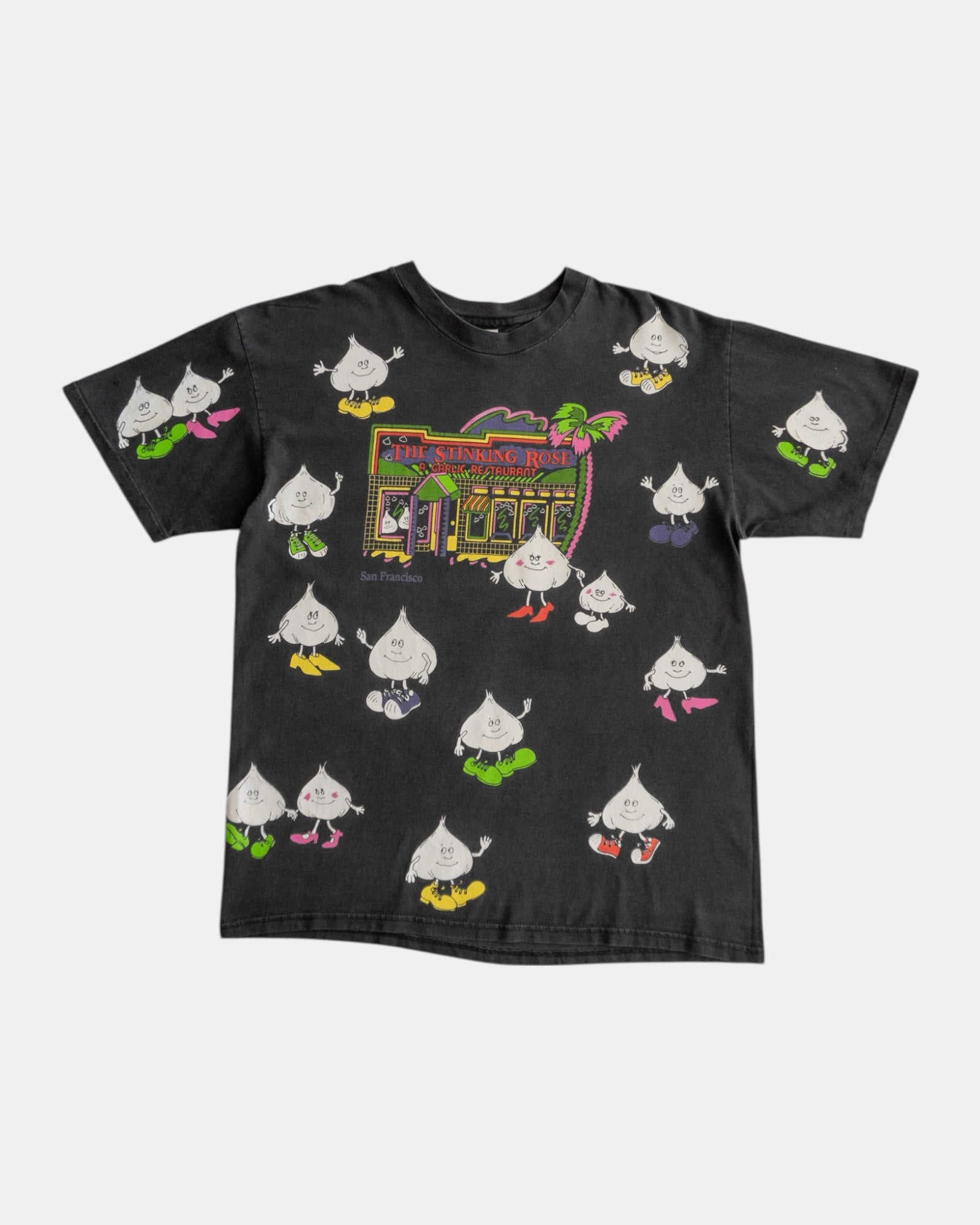 (L) 90’S VINTAGE STIKING ROSE AOP TEE