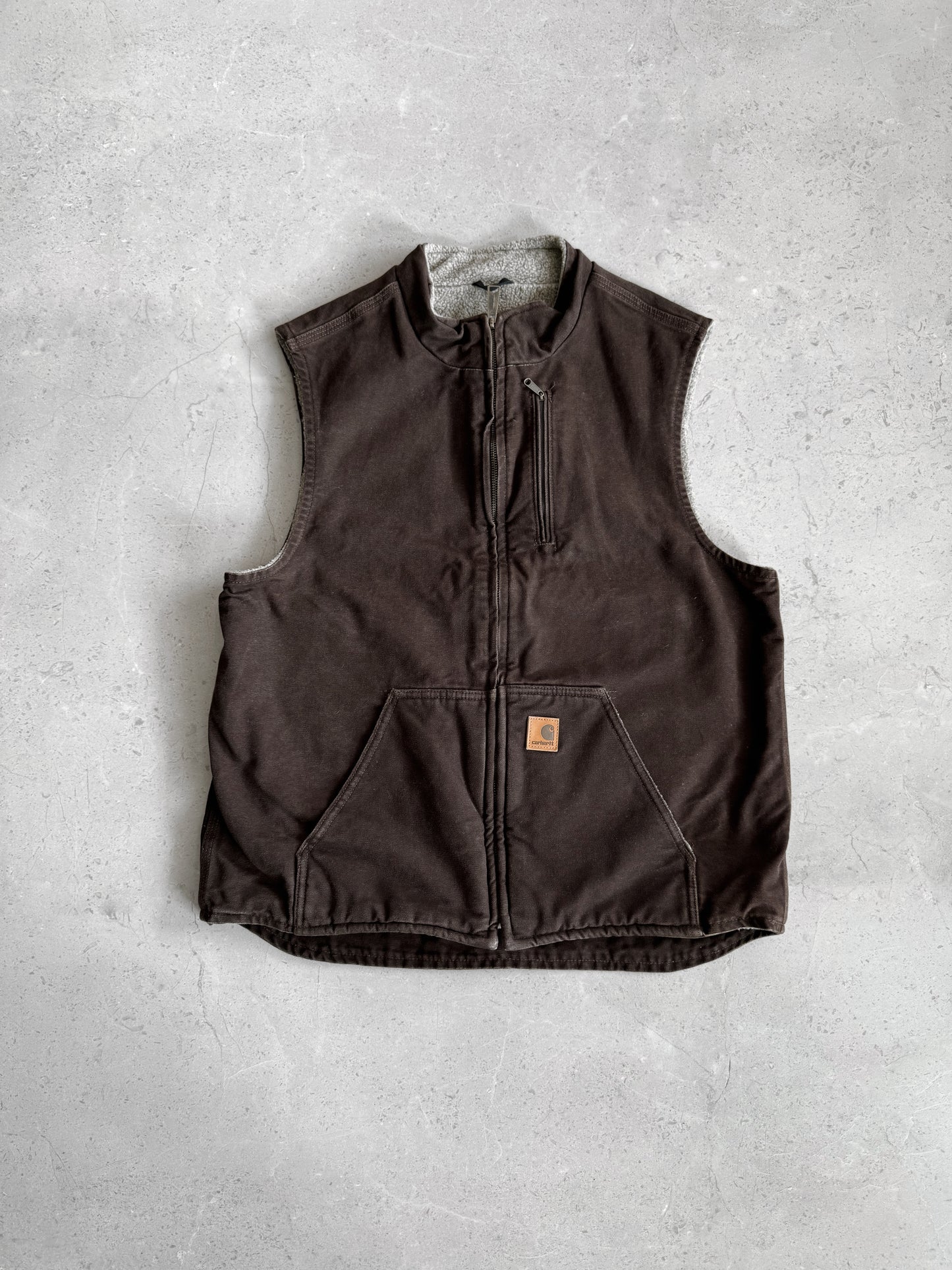 (L) CARHARTT MOCCA SANDSTONE VEST