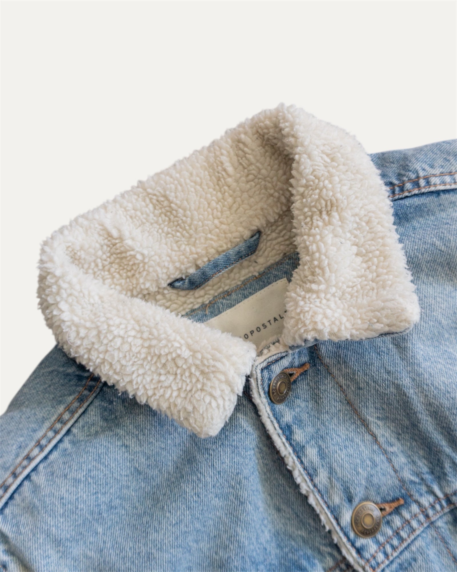 (S/M) AE DENIM SHERPA JACKET