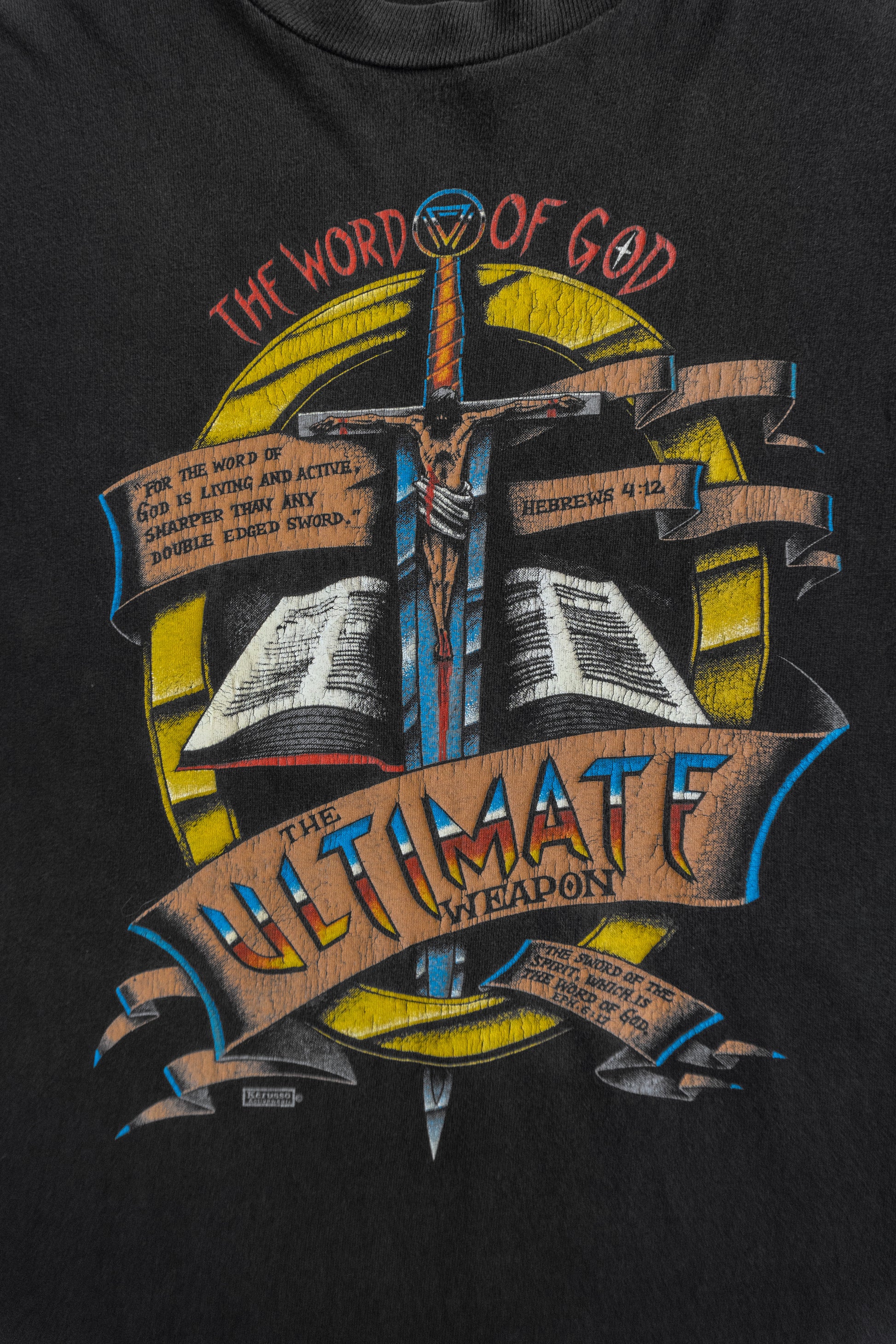 (L/XL) VINTAGE “ULTÍMATE WEAPON” JESUS TEE
