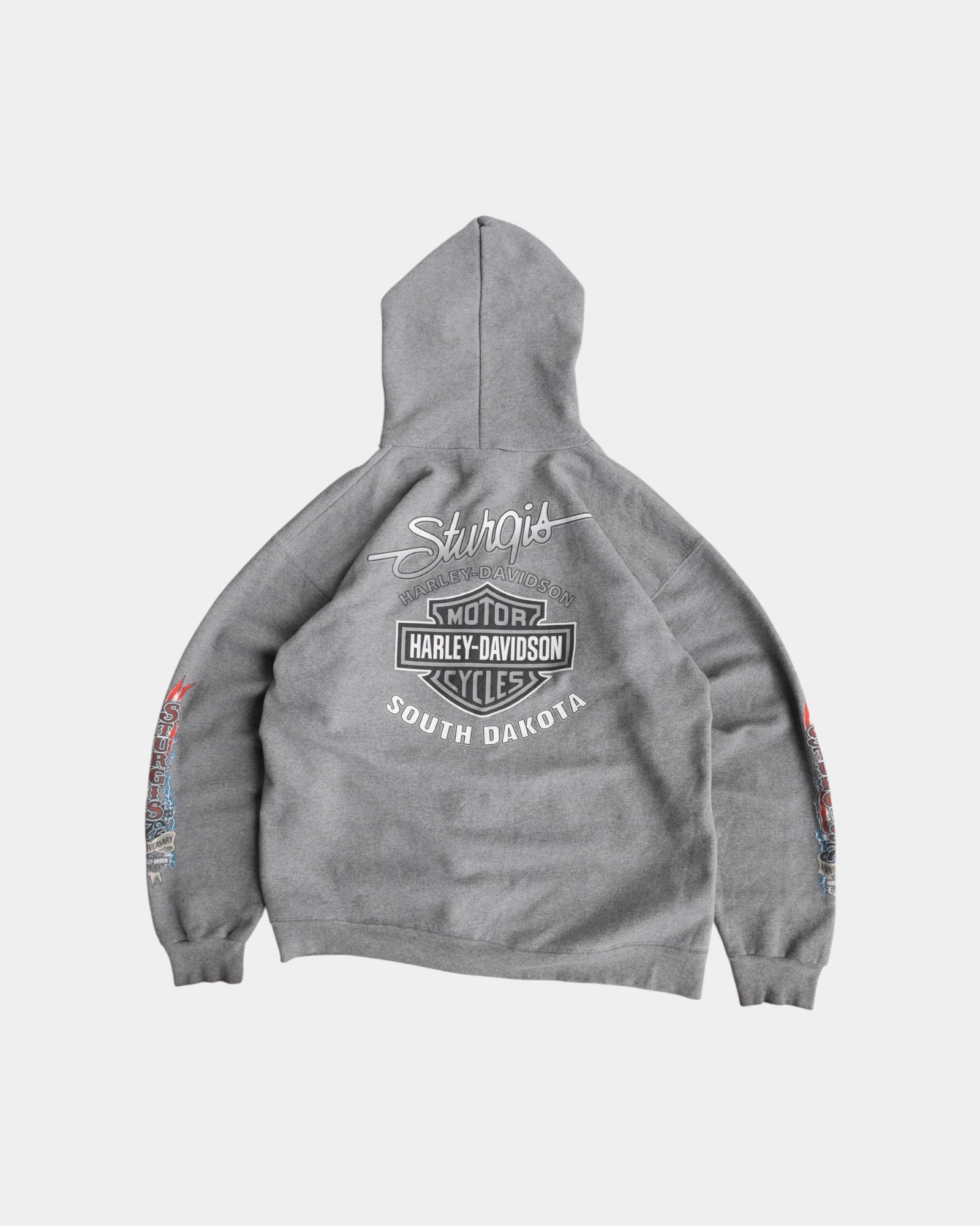 (L) HARLEY DAVIDSON STURGUIS FLAMES HOODIE FULL ZIP
