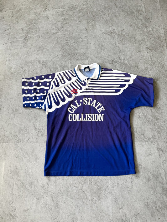 (L) 1980’s Umbro Soccer Jersey Blue White