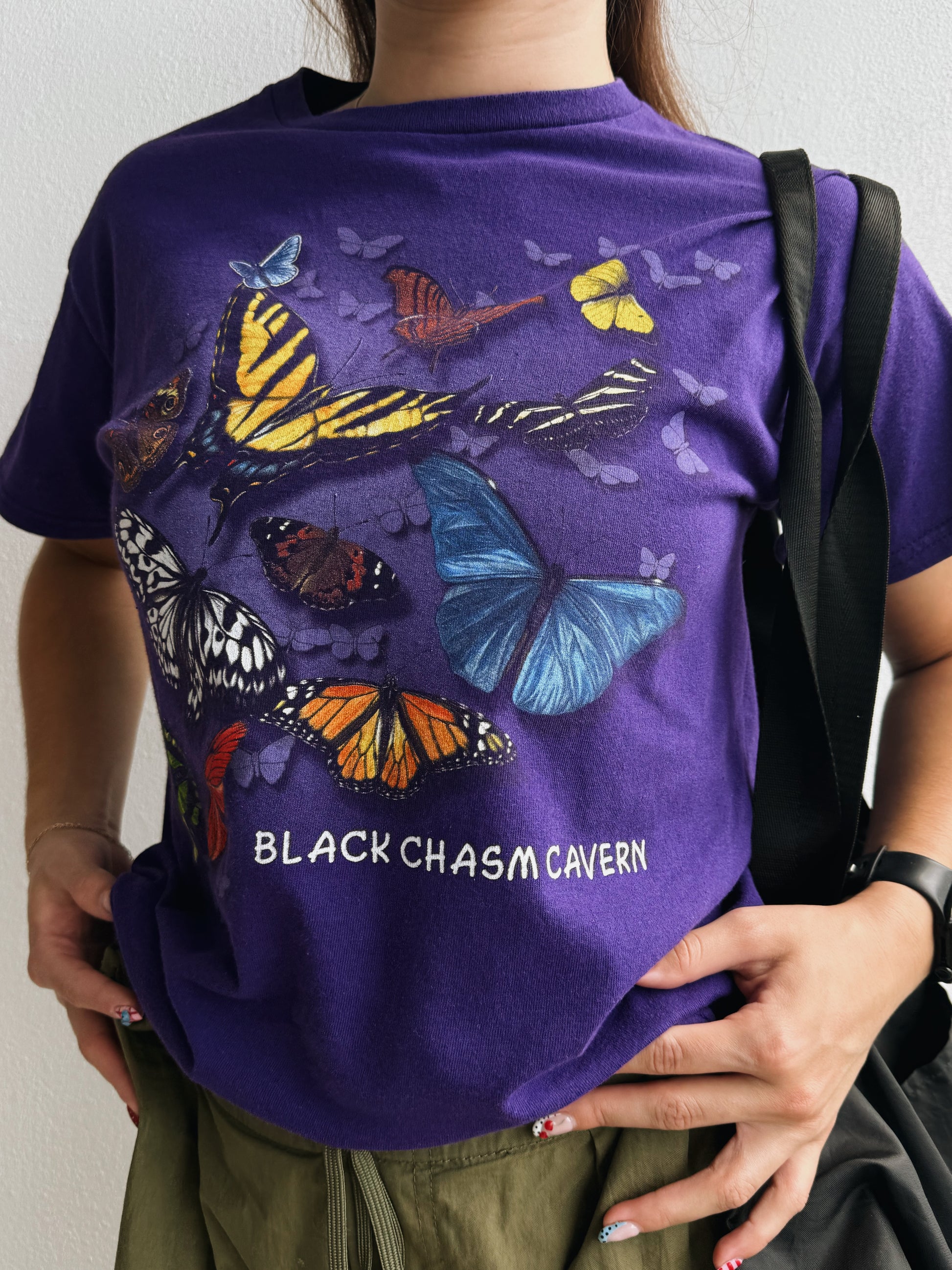 (S) BUTTERFLY NATURE ART TEE