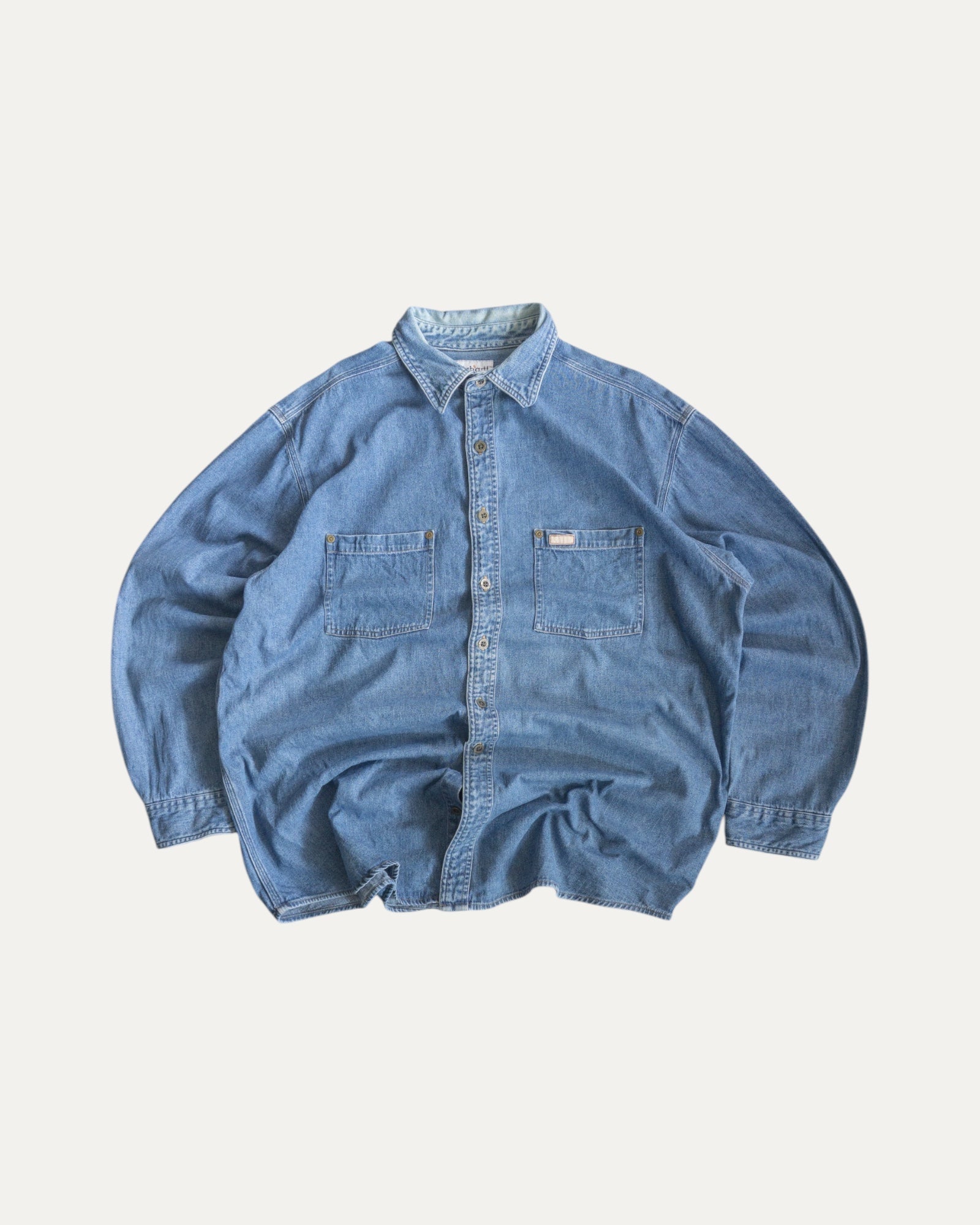 (XL) VINTAGE CARHARTT DENIM SHIRT