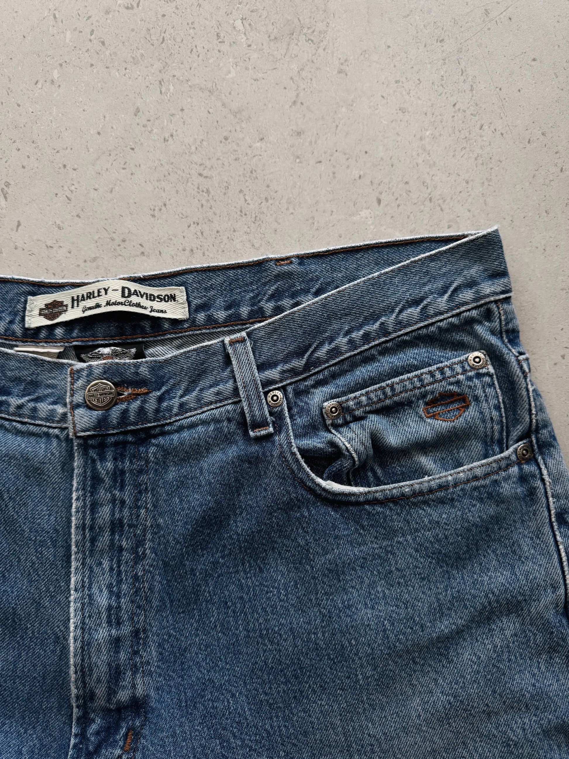VINTAGE HARLEY DAVIDSON DENIM PANTS - 36x30