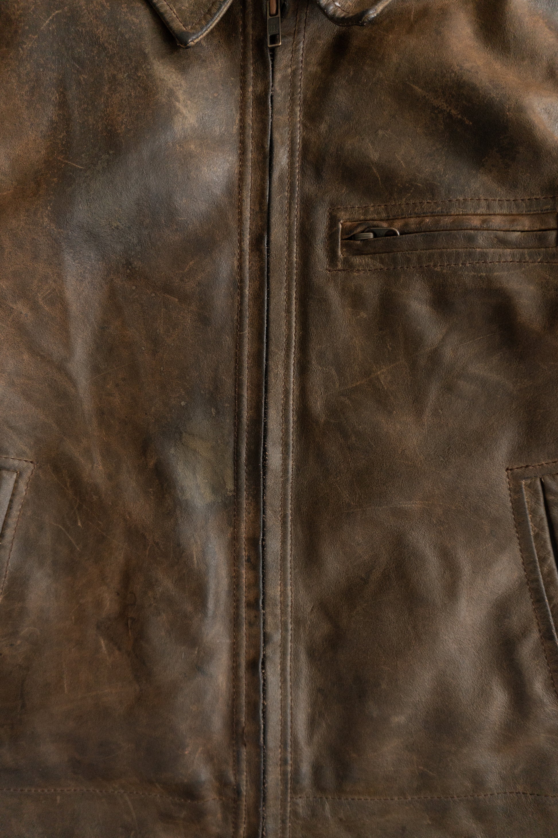 (S) GAP AMAZING FADED LEATHER JACKET