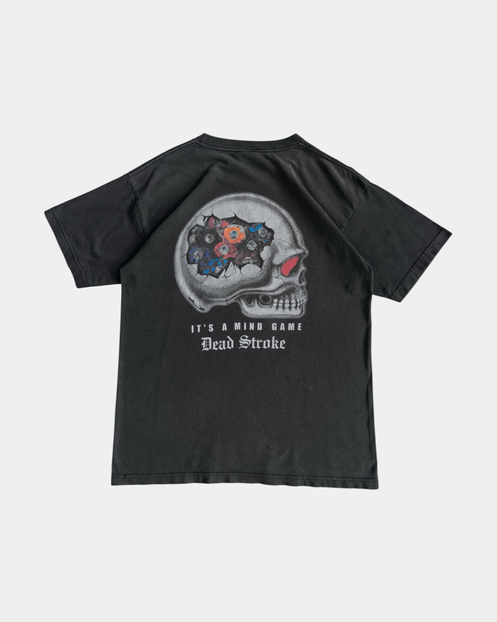 (L) VINTAGE 8BALL SKULL FADED TEE