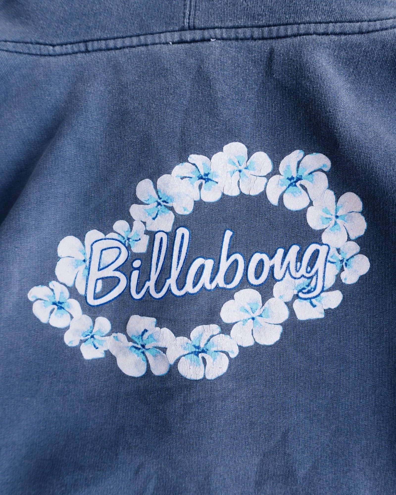 (M) 00’S VINTAGE BILLABONG SURF FADED NAVY HOODIE