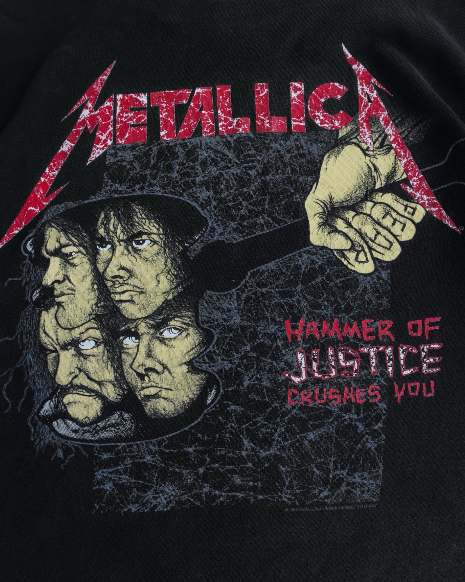 (M) 90’S VINTAGE METALLICA JUSTICE FOR ALL BAND TEE