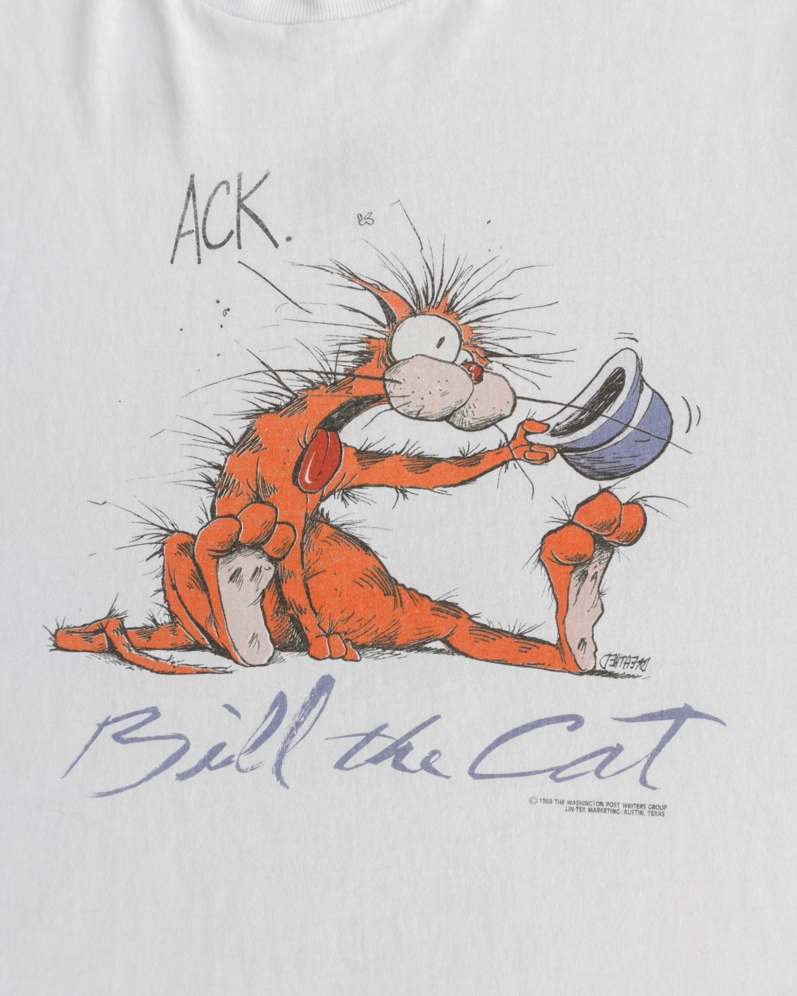 (S) 1980’S VINTAGE BILL THE CAT CÓMIC BLOOM COUNTY TEE