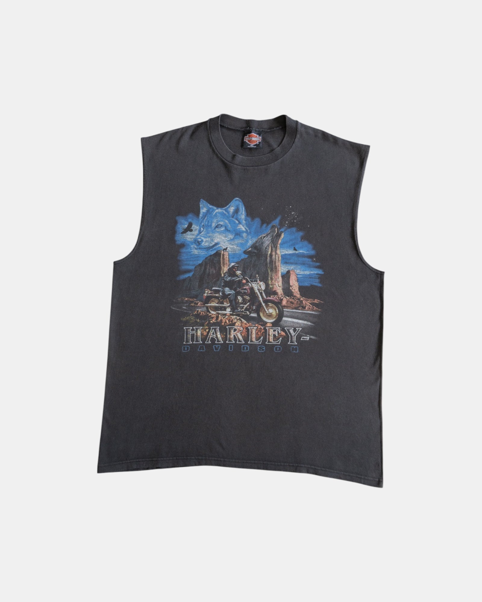 (XL) VINTAGE HARLEY DAVIDSON WOLF CROSSROADS TANK TOP