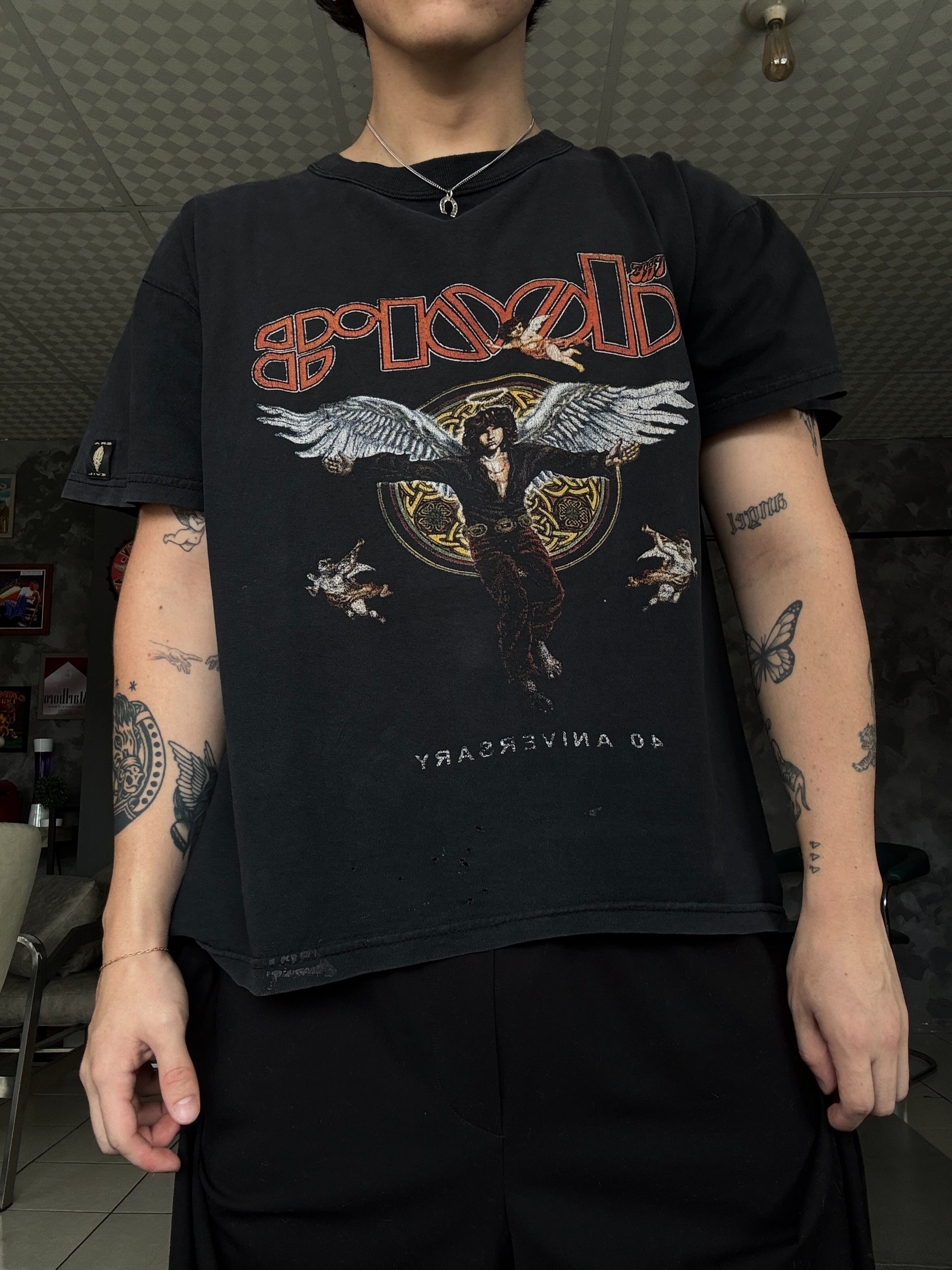 (M) 00’S VINTAGE THE DOORS FADED TEE