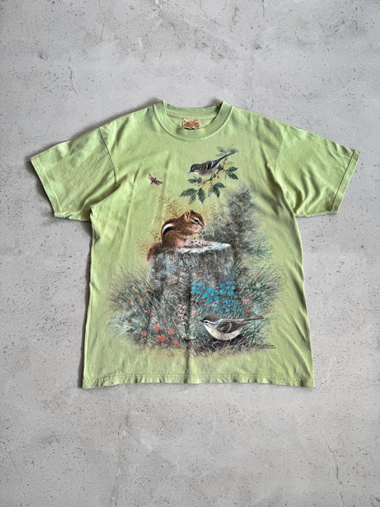 (M) 1990’S VINTAGE HÁBITAT NATURE ART TEE