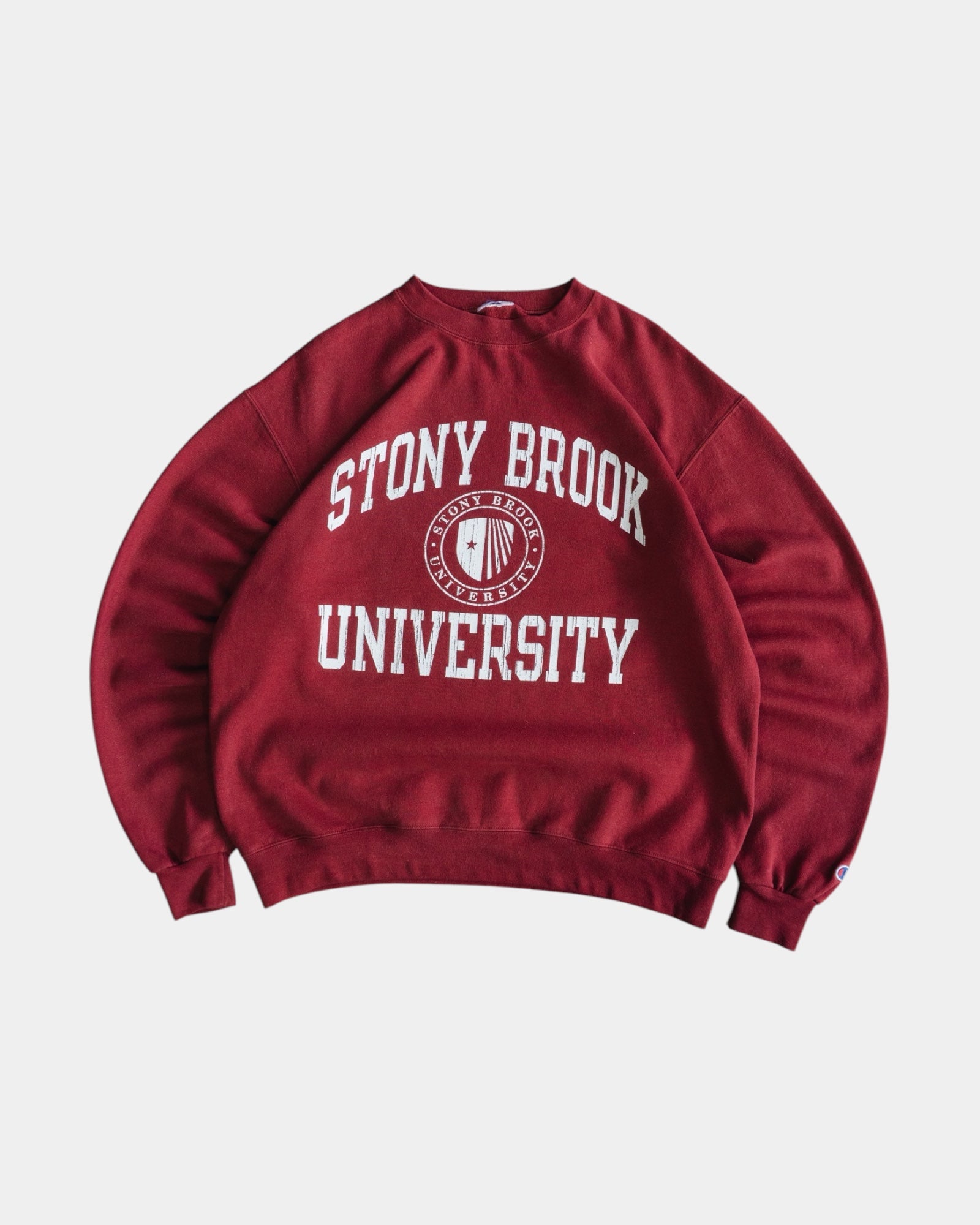 (BOXY L) VINTAGE CHAMPION STONY BROOK UNIVERSITY CREWNECK