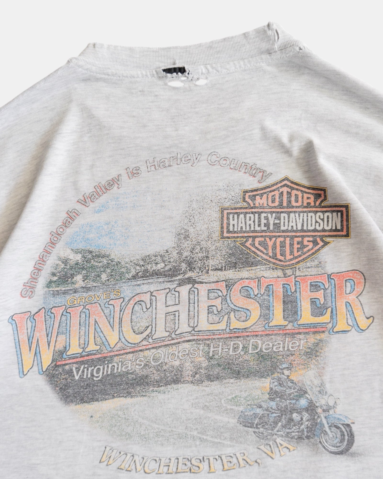 (M) 90’S VINTAGE HARLEY DAVIDSON EAGLE FADED TEE