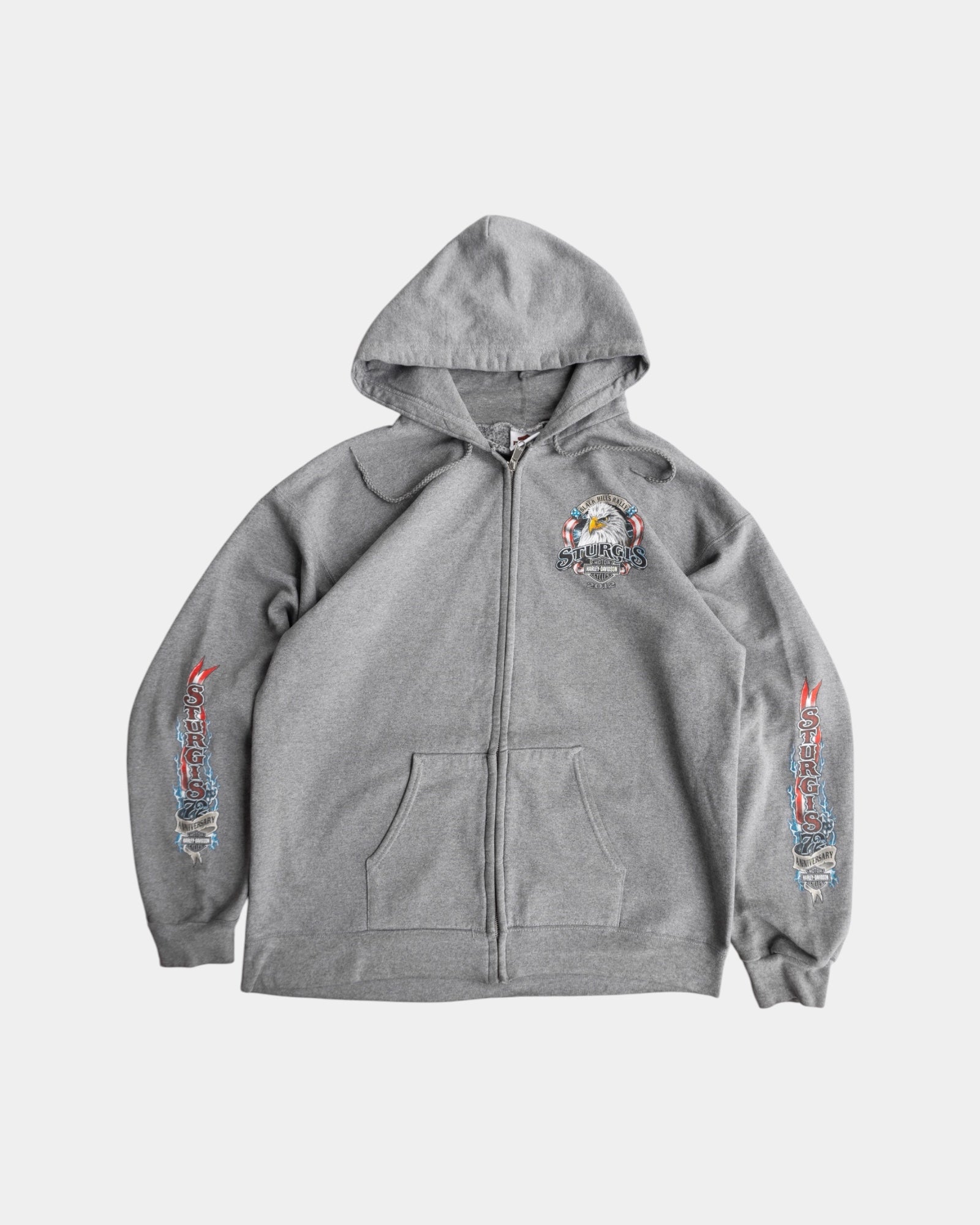 (L) HARLEY DAVIDSON STURGUIS FLAMES HOODIE FULL ZIP