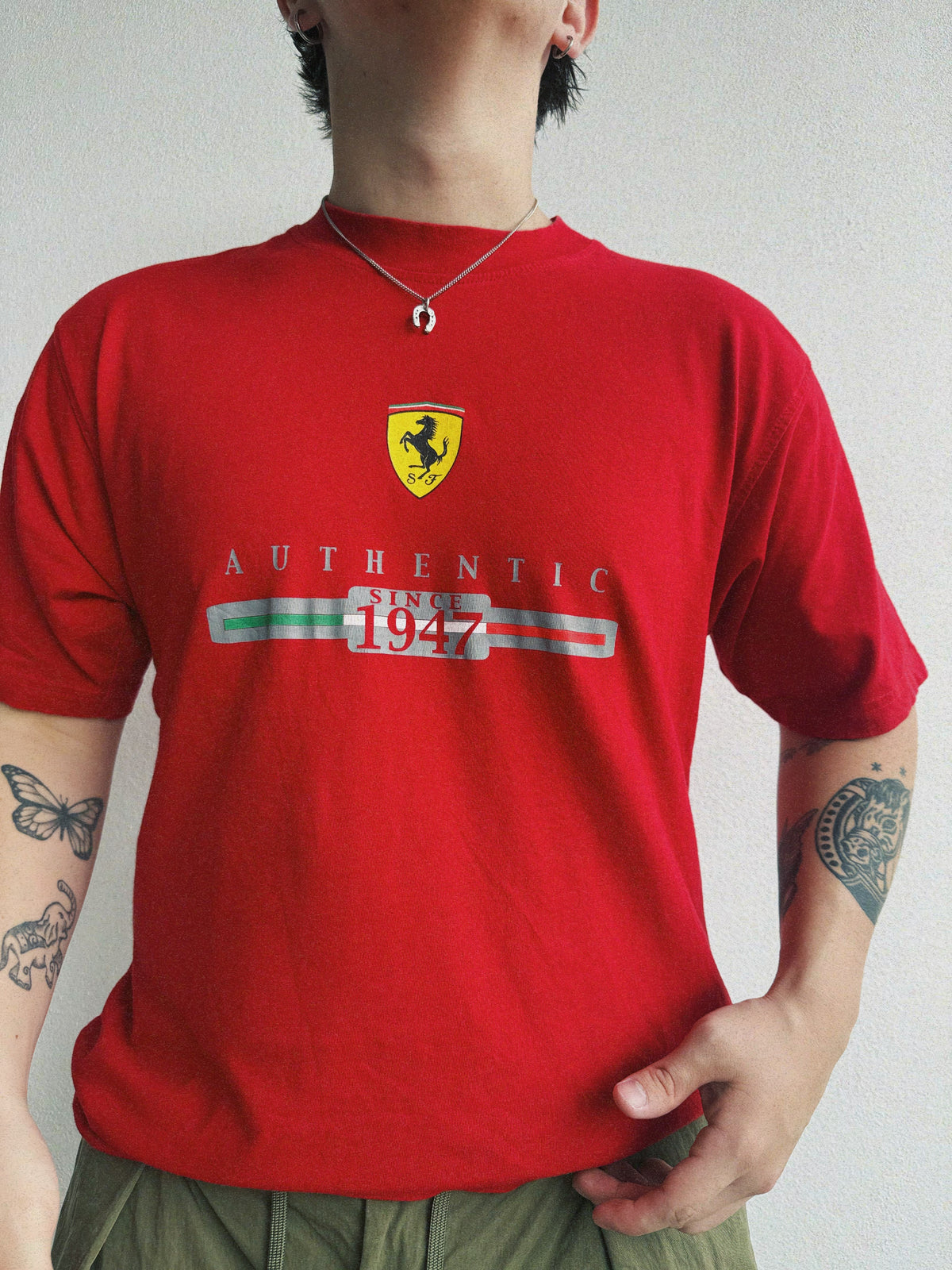 (FIT L) VINTAGE SCUDERIA FERRARI RACING TEE