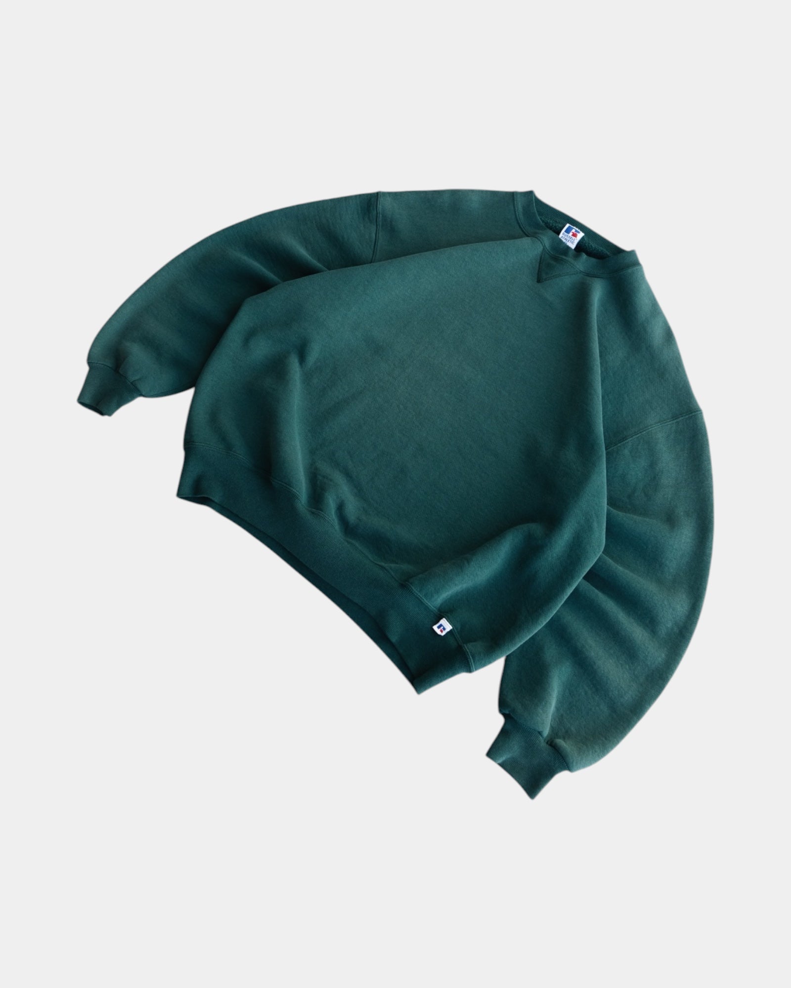 (BOXY L) 90’S VINTAGE RUSSELL MADE IN USA DARK TEAL CREWNECK