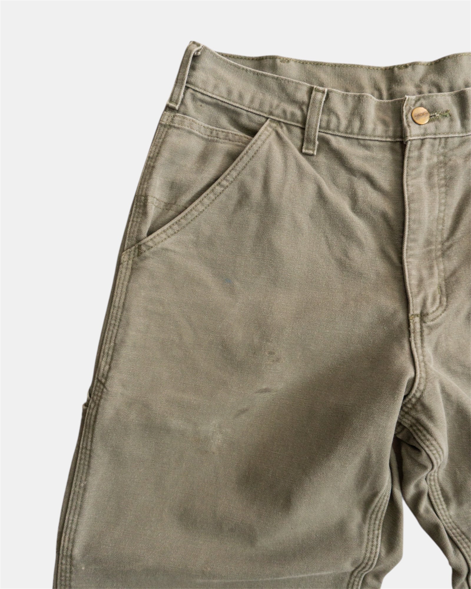 CARHARTT OLIVE GREEN CARPENTER PANTS - 32x30