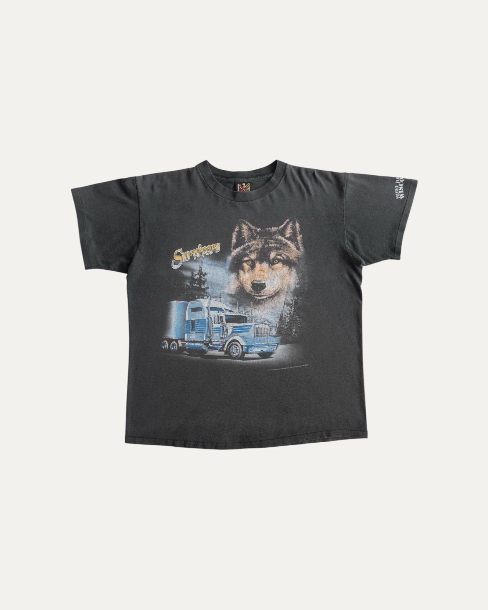 (L) 90’S VINTAGE 3D EMBLEM HARLEY DAVIDSON TRUCKERS FADED TEE