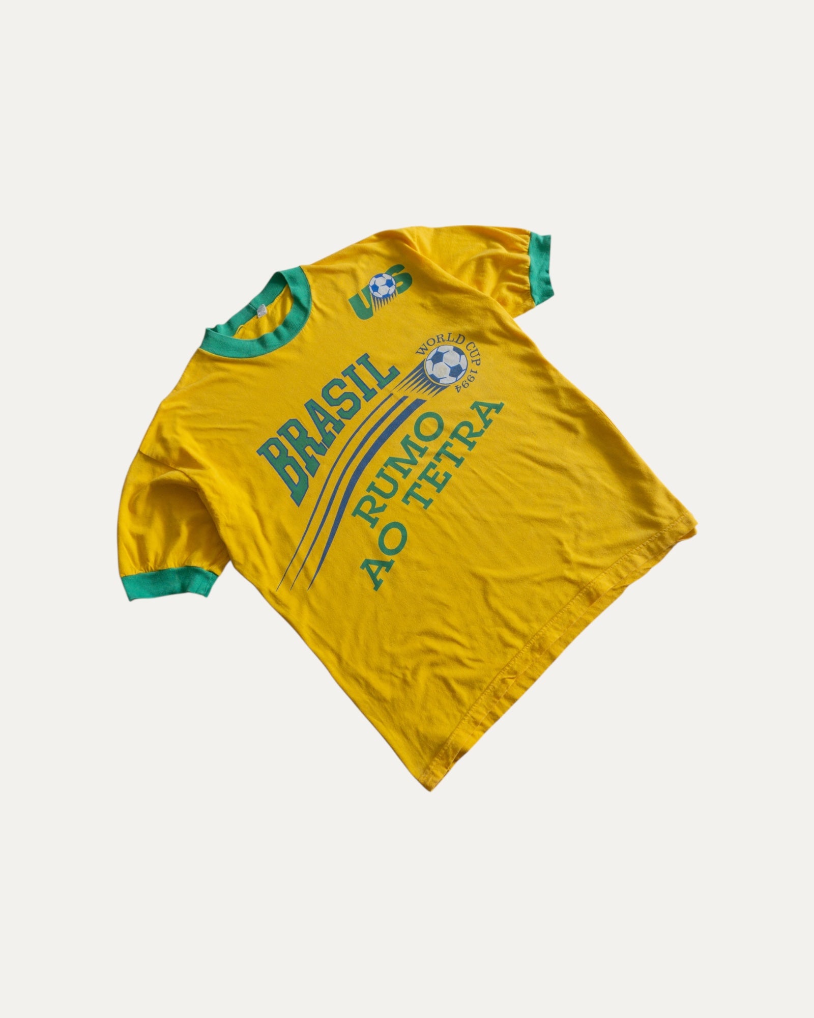 (L) 90’S VINTAGE BRASIL 1994 WORLD CUP TEE BLOKECORE TEE