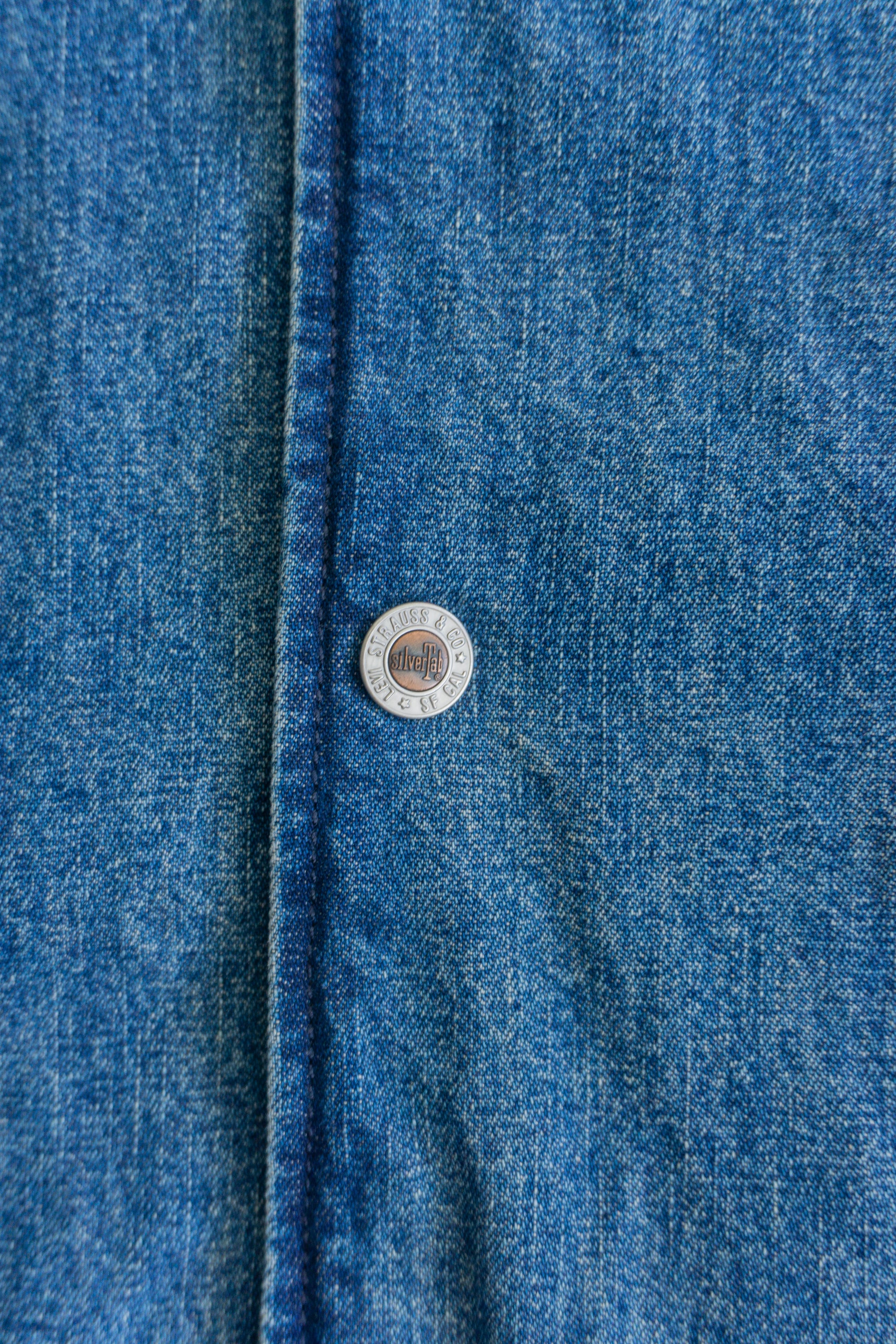 (L) LEVIS SILVER TAB DENIM VARSITY JACKET