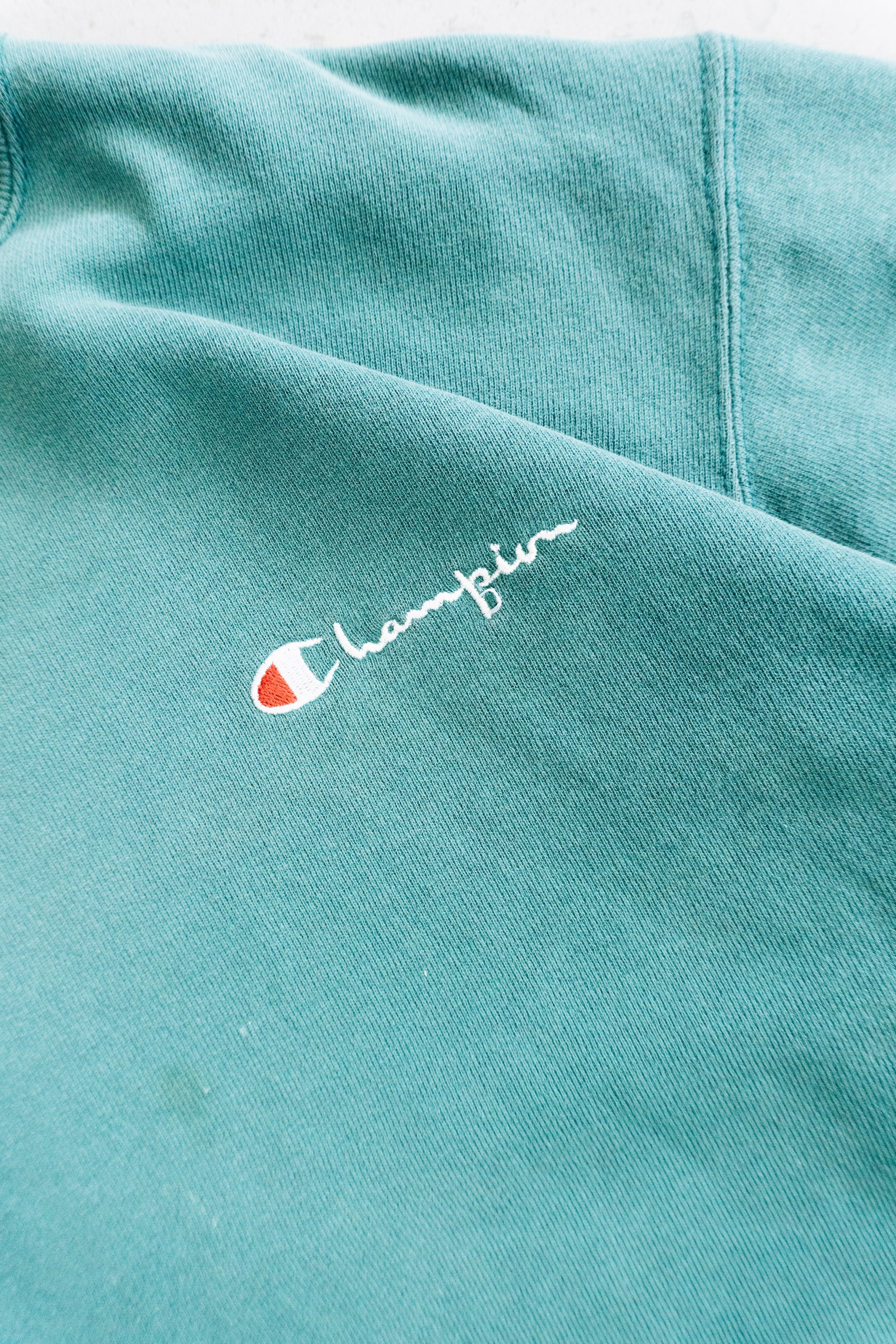 (BOXY M) 90’S CHAMPION MINT FADED CREWNECK