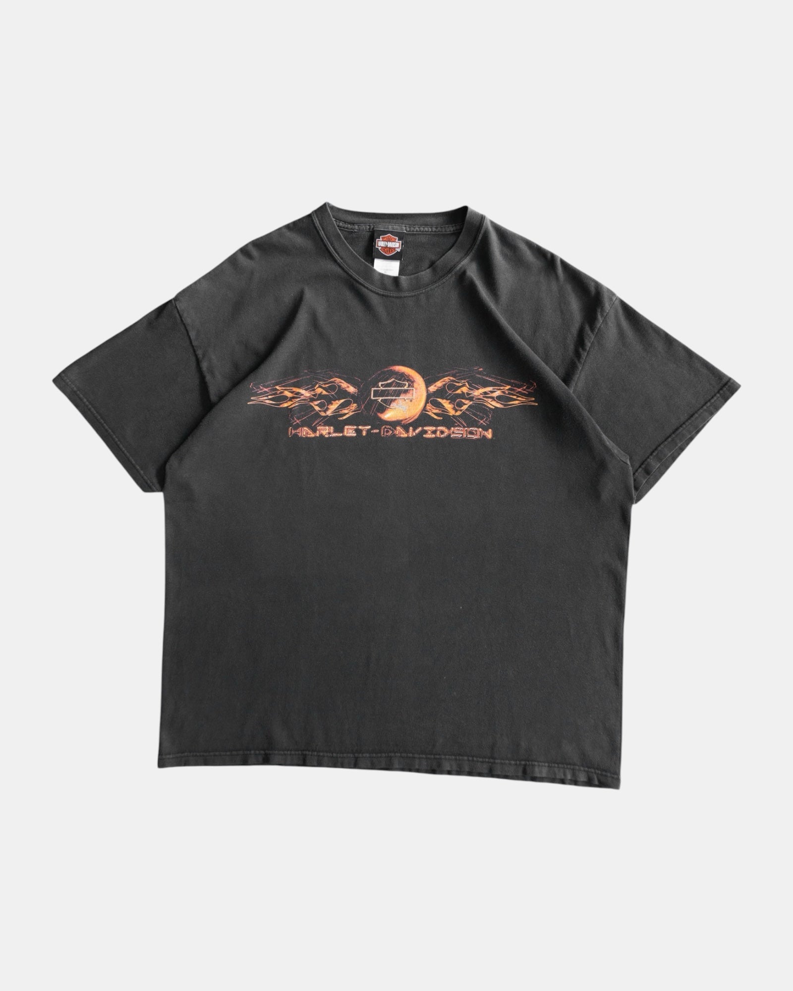 (XL) HARLEY DAVIDSON FLAMES ROME, NEW YORK TEE