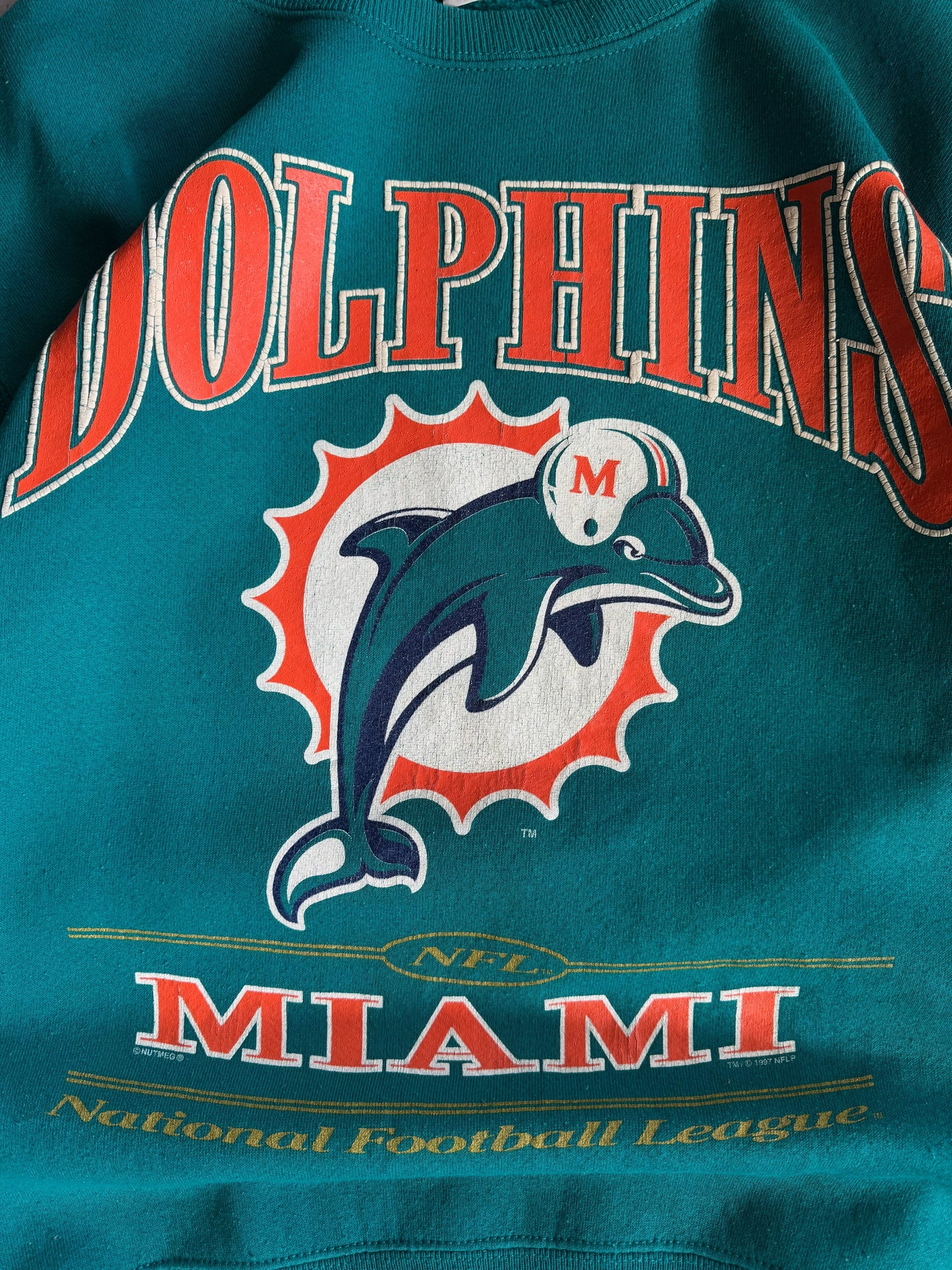 (M) 90’S VINTAGE MIAMI DOLPHINS CREWNECK