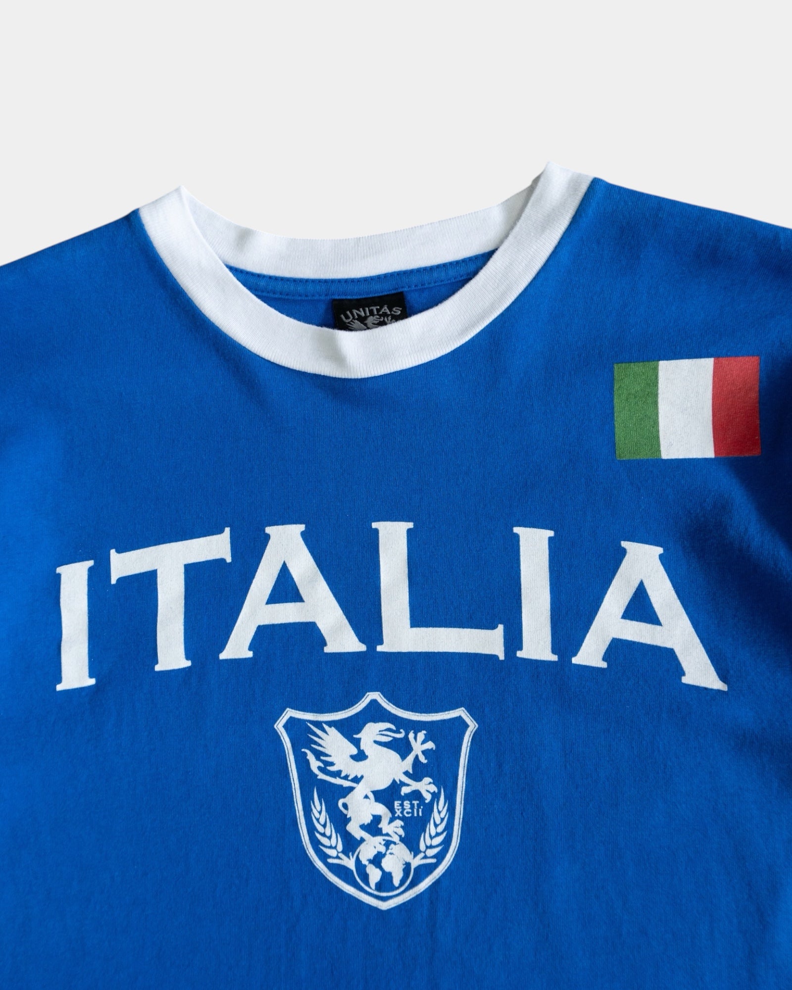 (S/M) VINTAGE ITALIA RINGER TEE