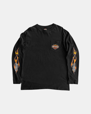 (L) HARLEY DAVIDSON FLAMES LONG SLEEVE