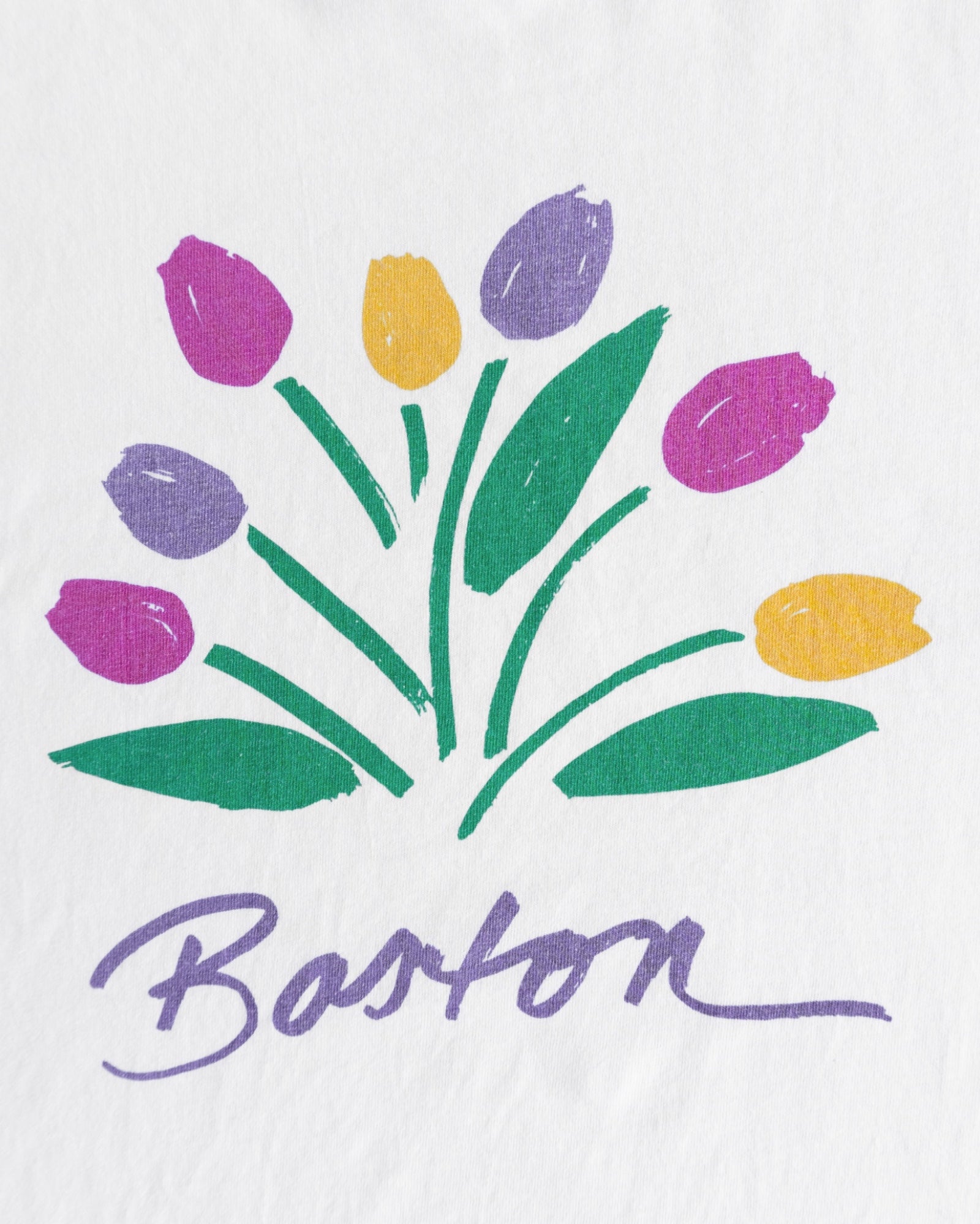(L) 90’S VINTAGE BOSTON FLOWER ART TEE