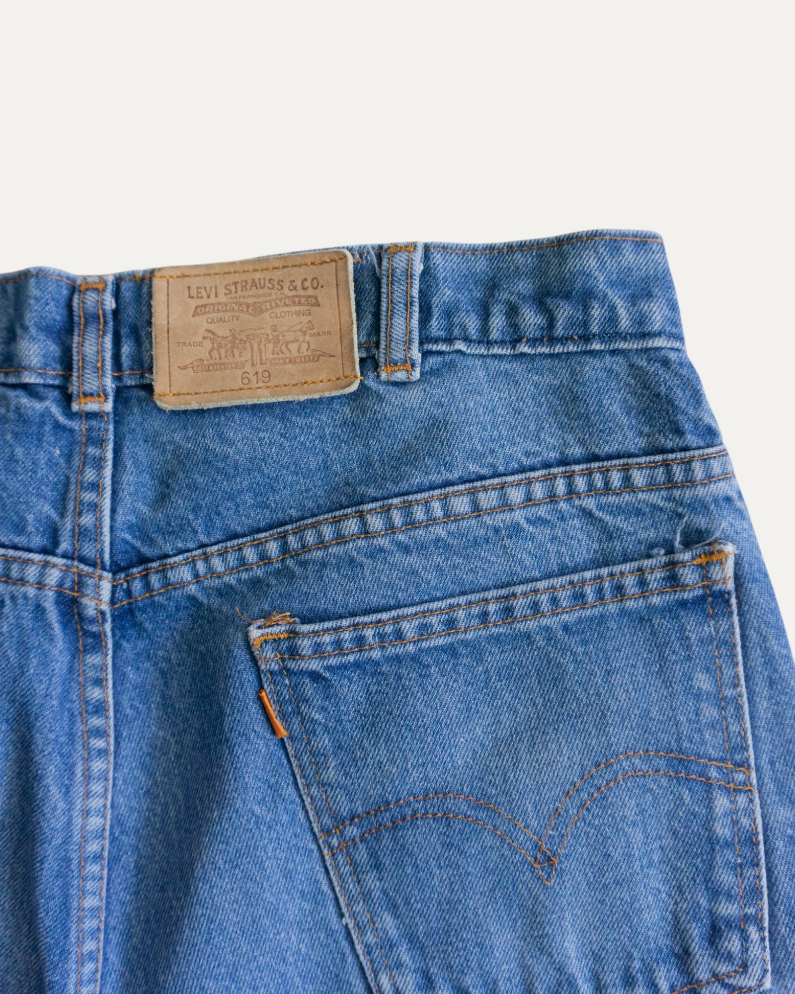 VINTAGE LEVIS TAB ORANGE DENIM PANTS - 34x32