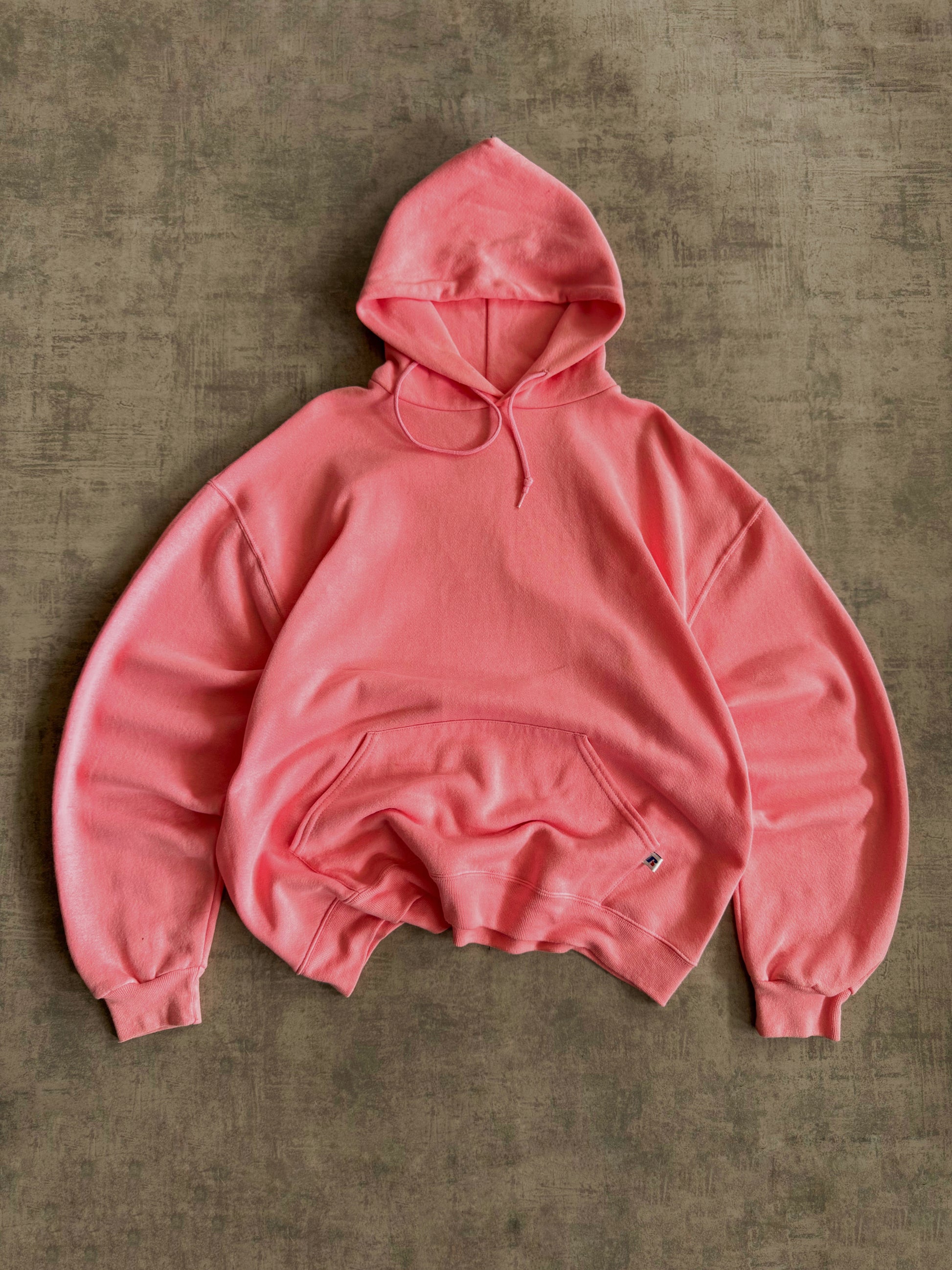 (L) RARE RUSSELL FADED SOFT PINK HOODIE