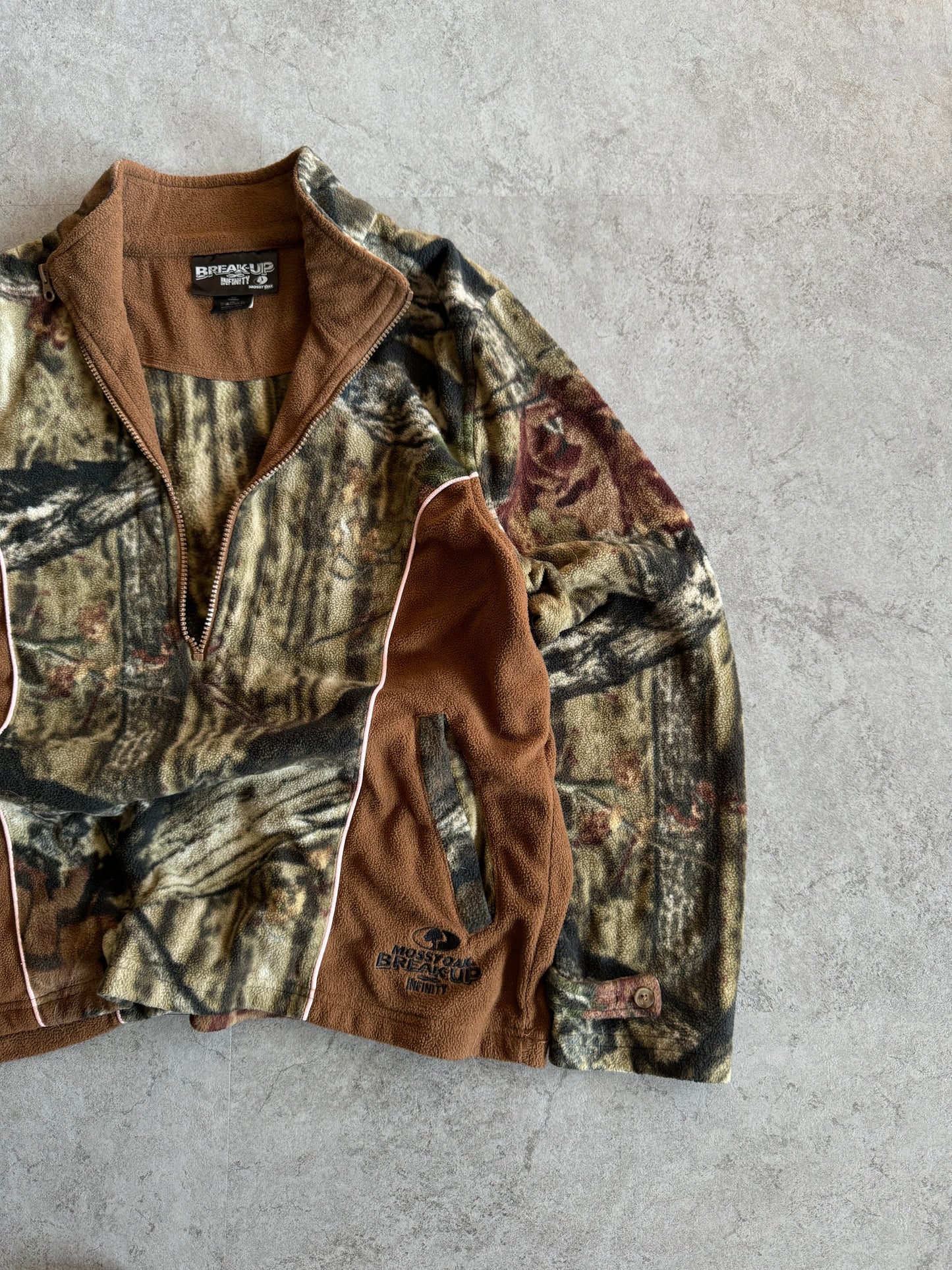 (S-M) Mossyoak Camo Fleece Jacket