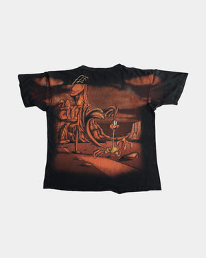 (XL) VINTAGE WILE E COYOTE & ROAD RUNNER WARNERBROS SHADOW AOP TEE