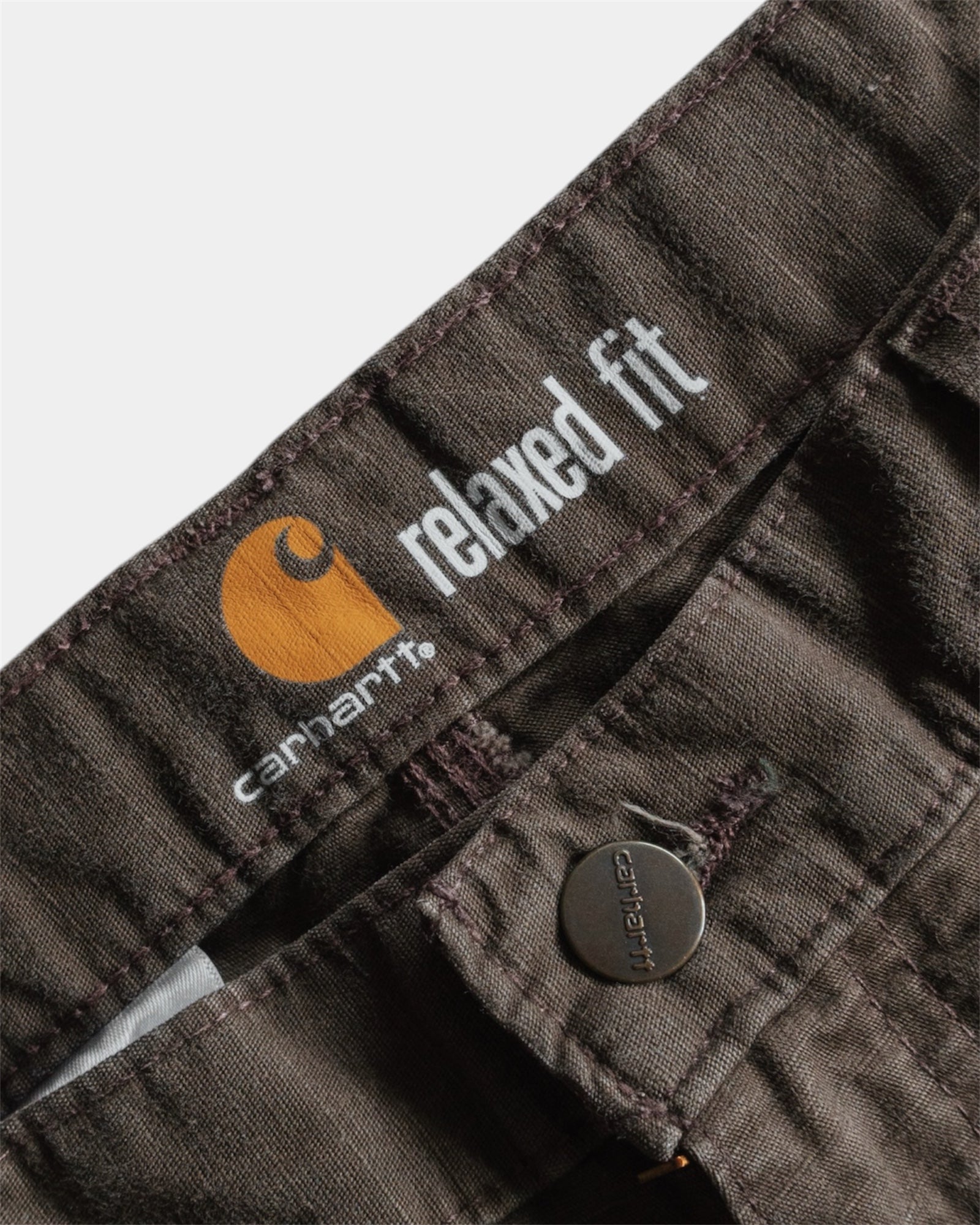 VINTAGE CARHARTT BROWN CARGO PANTS - 35x30