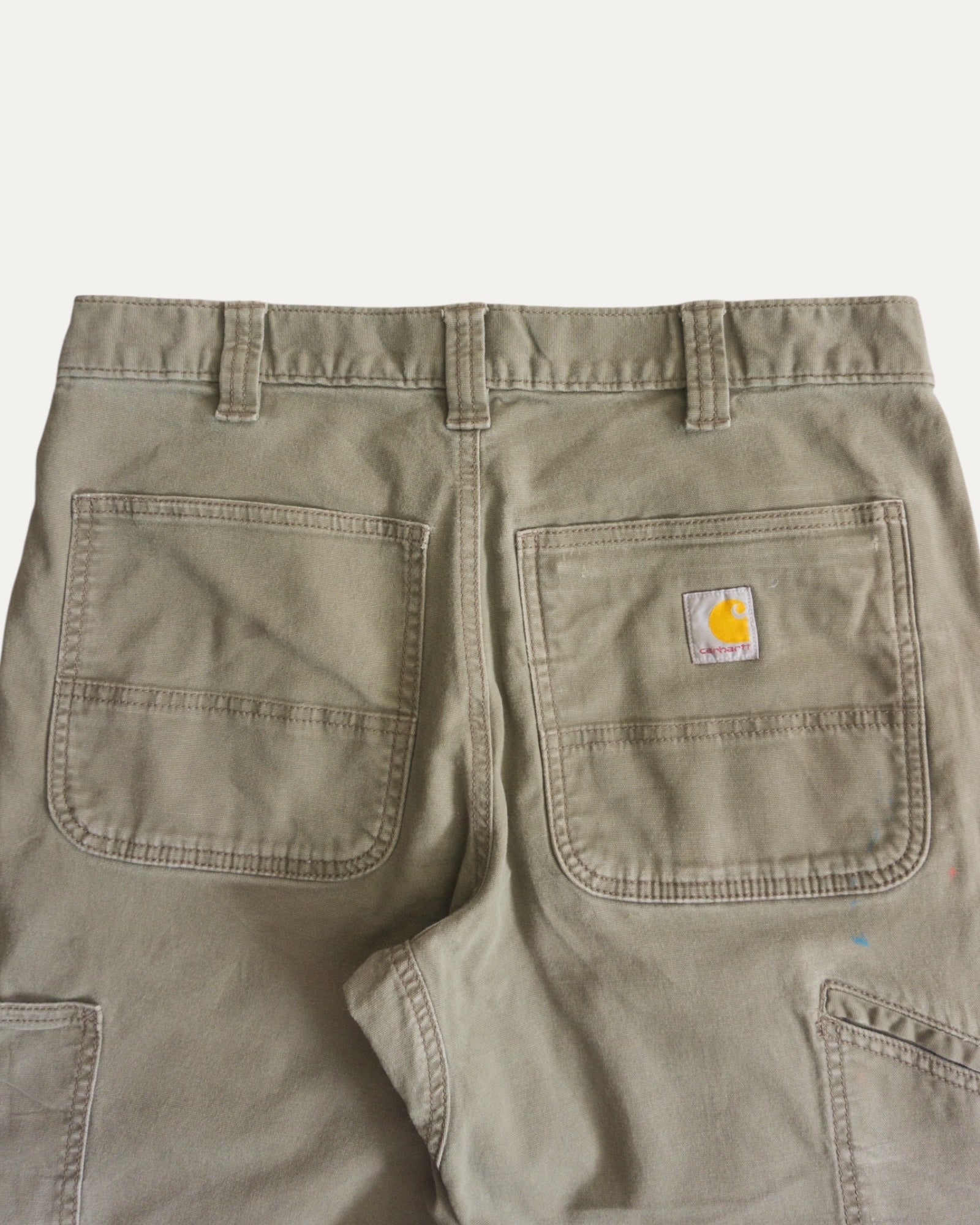 CARHARTT DOUBLE KNEE OLIVE GREEN PANTS - 32x30