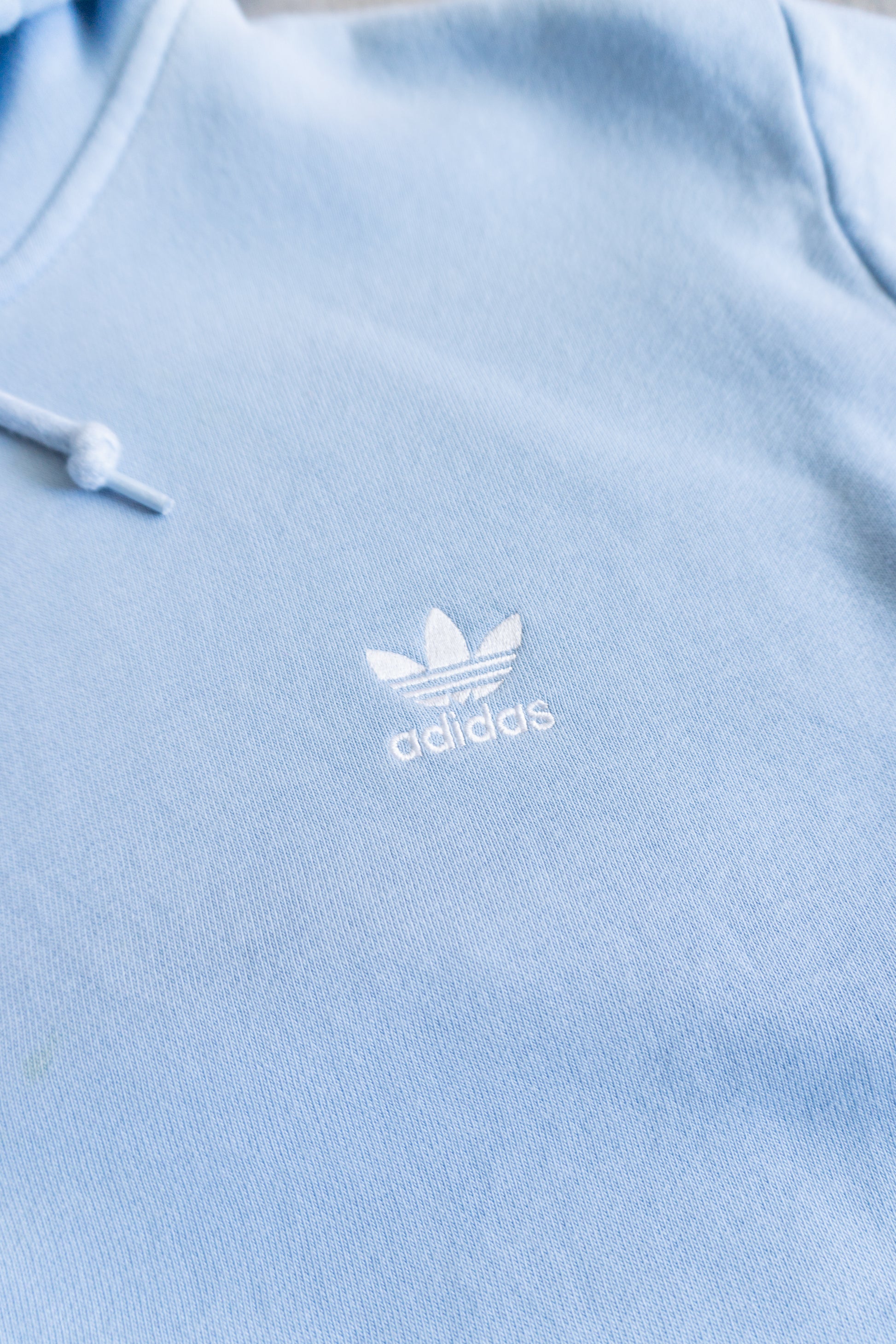 (L) ADIDAS SKY BLUE HOODIE