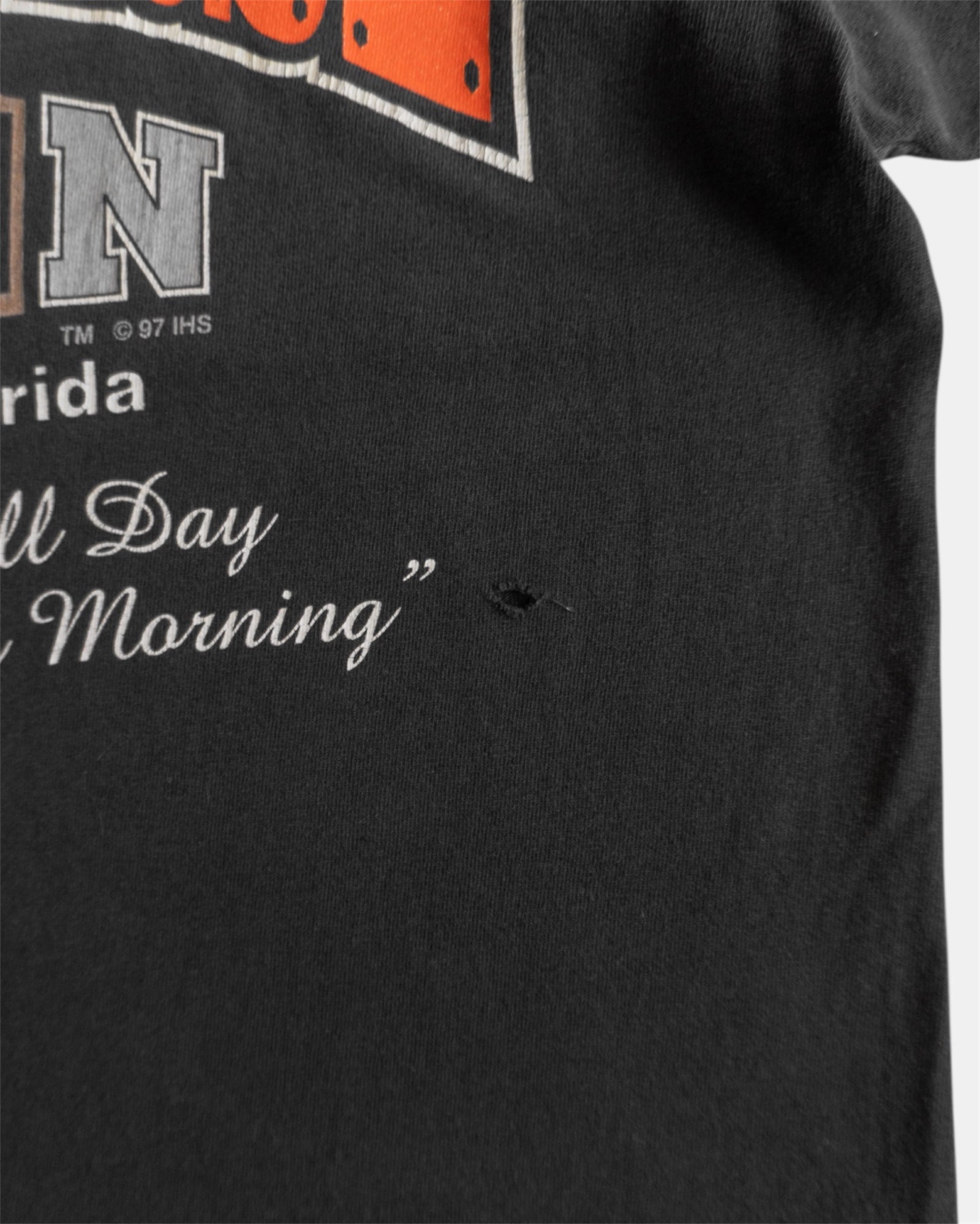 (L) 90’S VINTAGE IRON HORSE FADED POCKET TEE