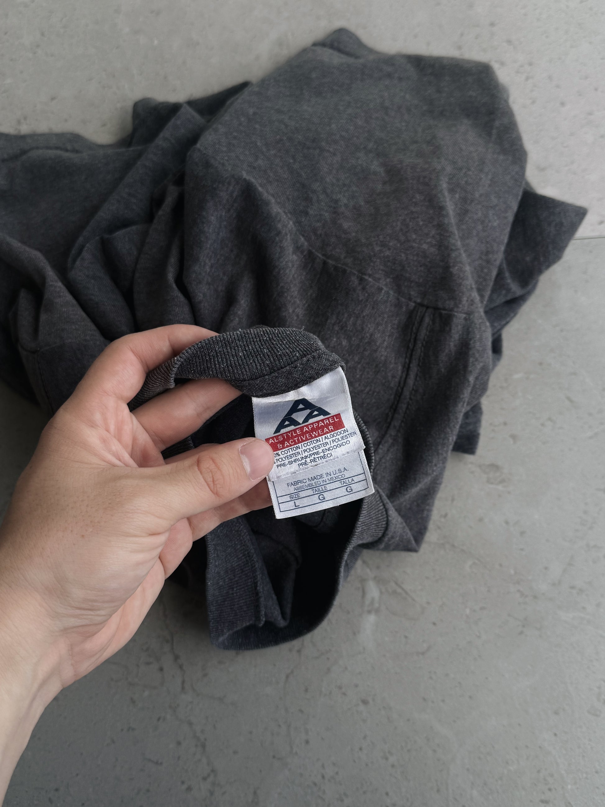 (L) VINTAGE TRIPLE A GRAY TEE