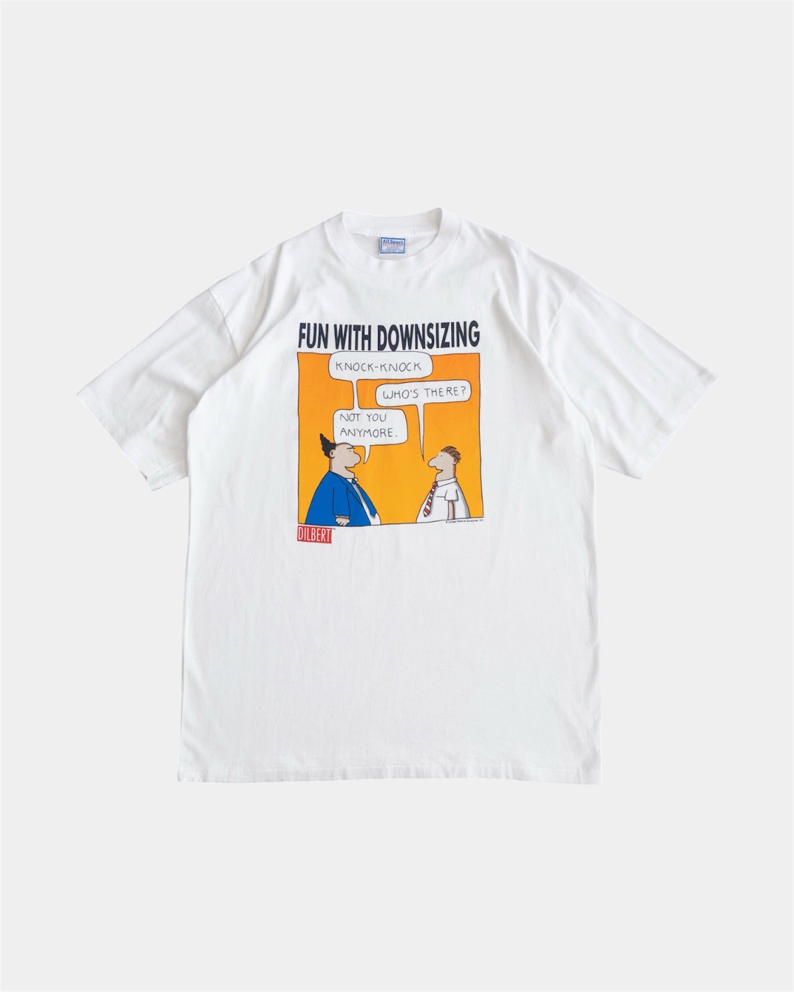 (XL) VINTAGE DILBERT “KNOCK-KNOCK” FUNNY TEE